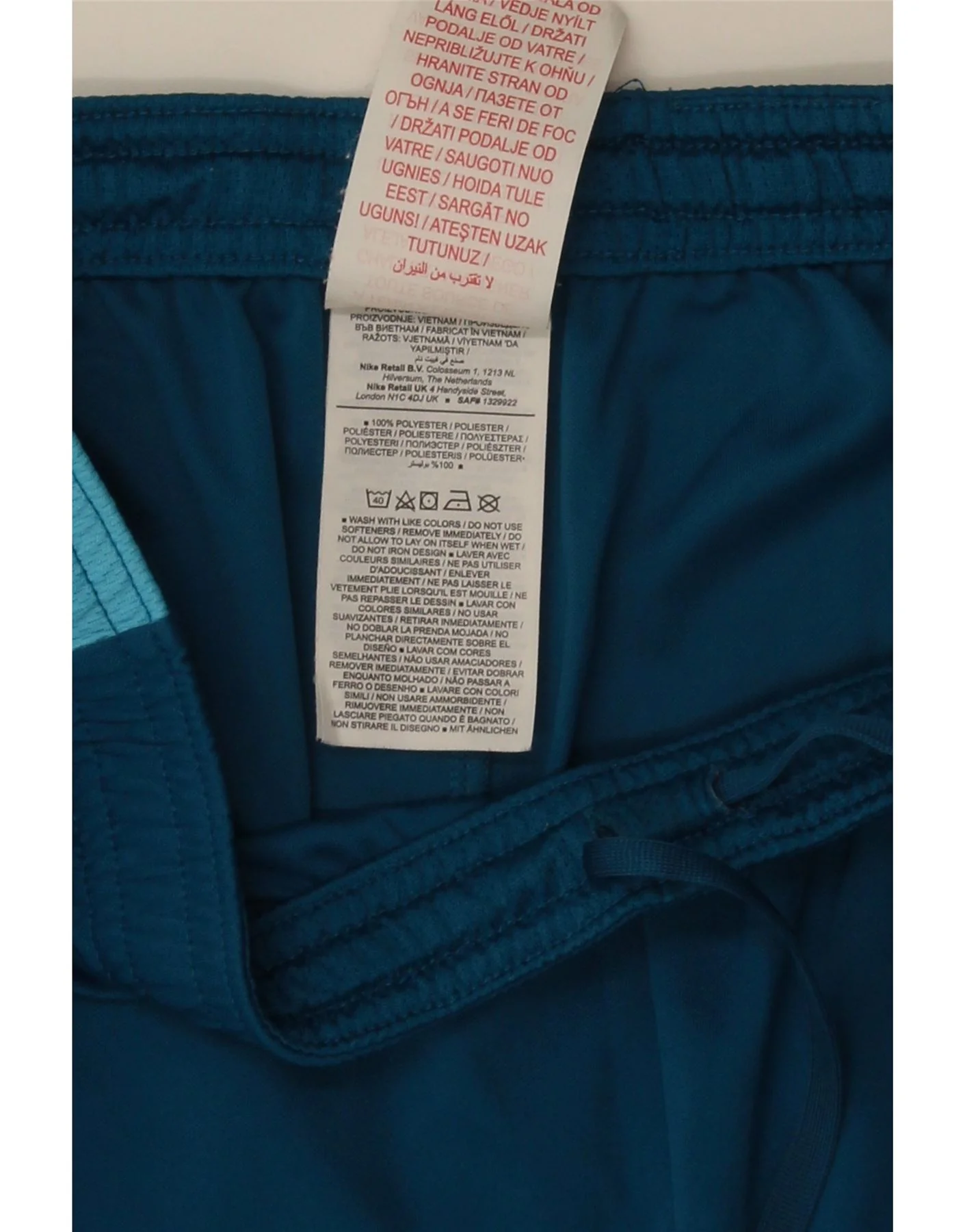 Nike Mens Dri Fit Sport Shorts XL Navy Blue Colourblock Polyester - Image 3
