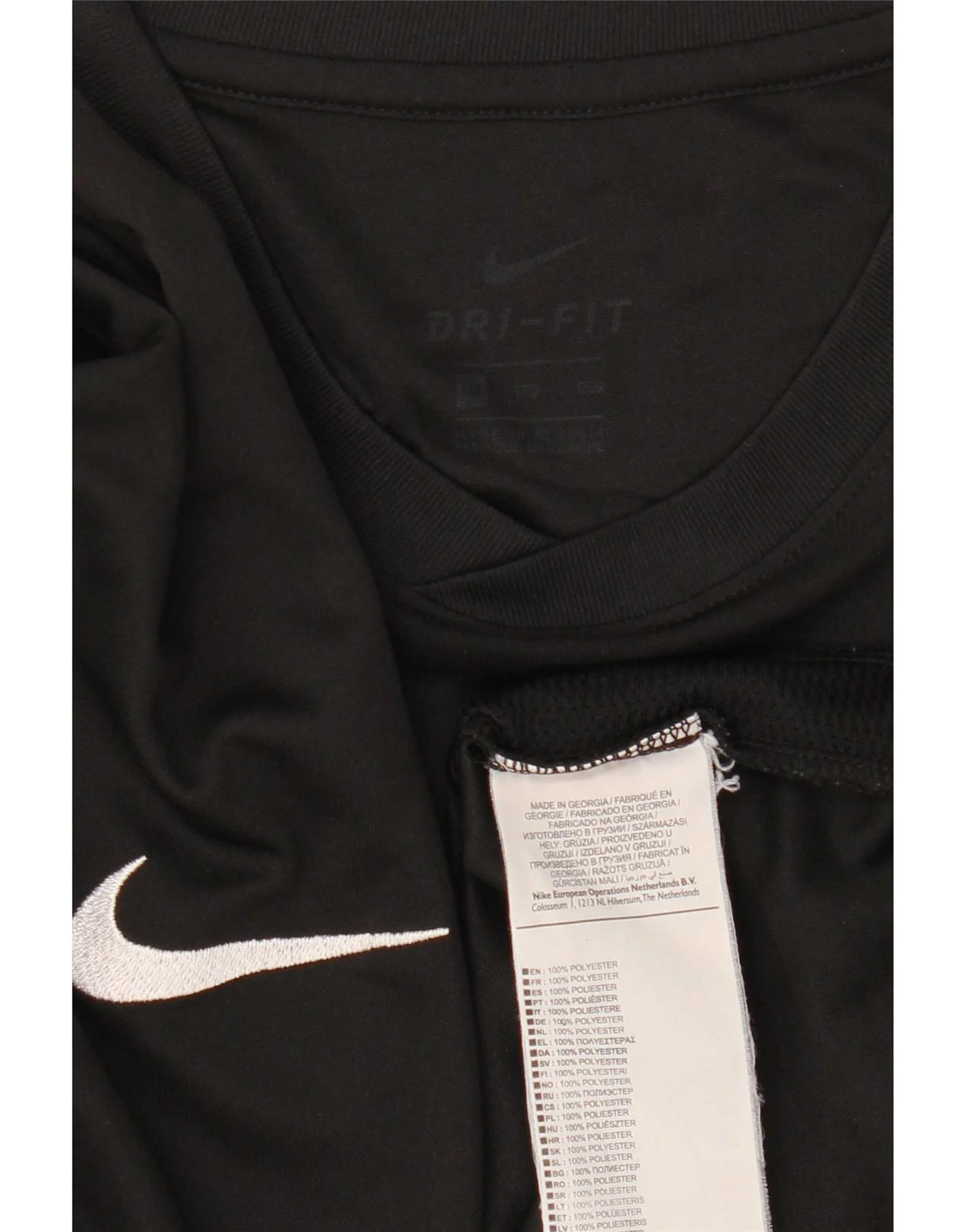 Nike Mens Dri Fit T-Shirt Top 2XL Black Polyester - Image 3