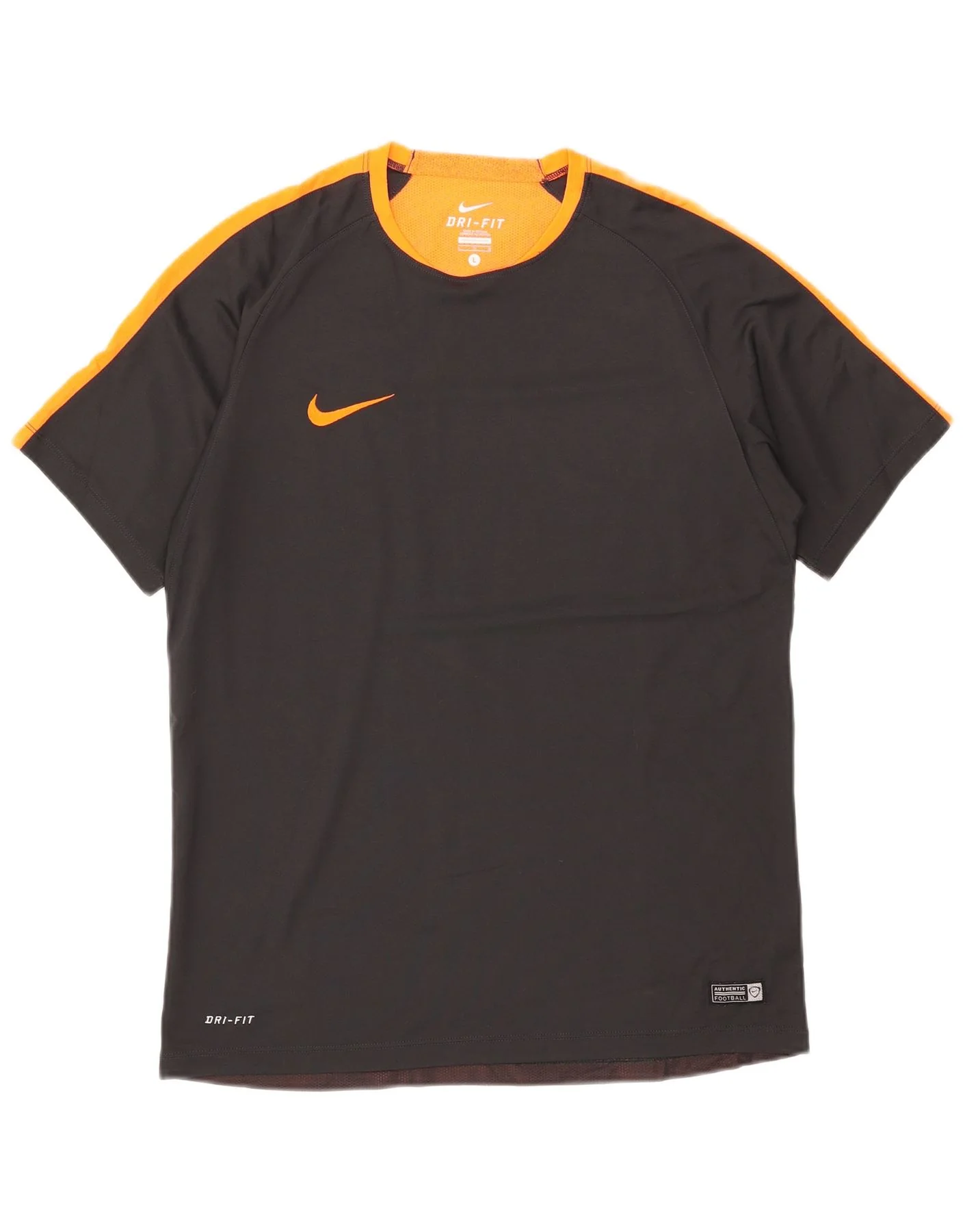 Nike Mens Dri Fit T-Shirt Top Large Black Colourblock