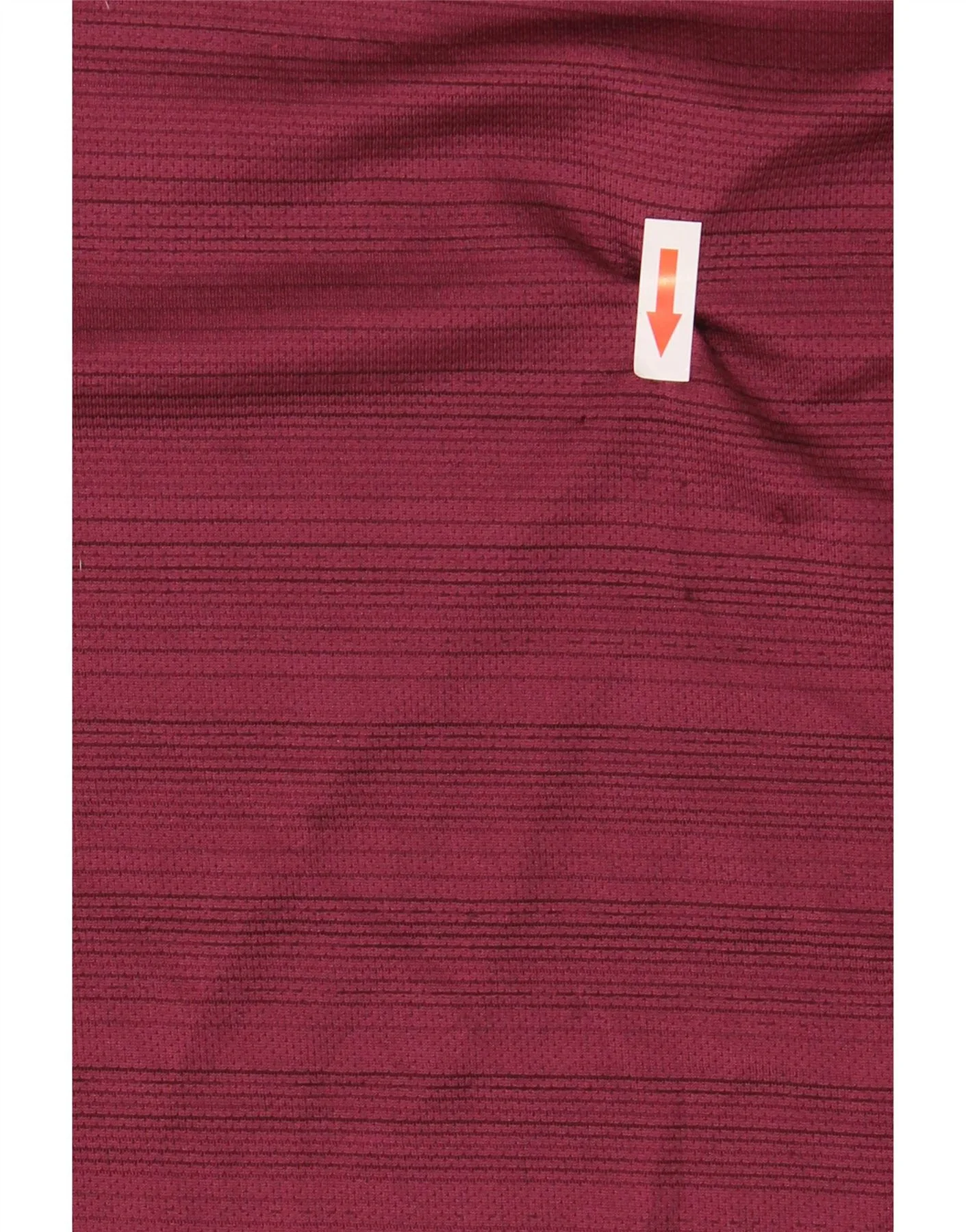Nike Mens Dri Fit T-Shirt Top Large Burgundy Striped Polyester - Image 4