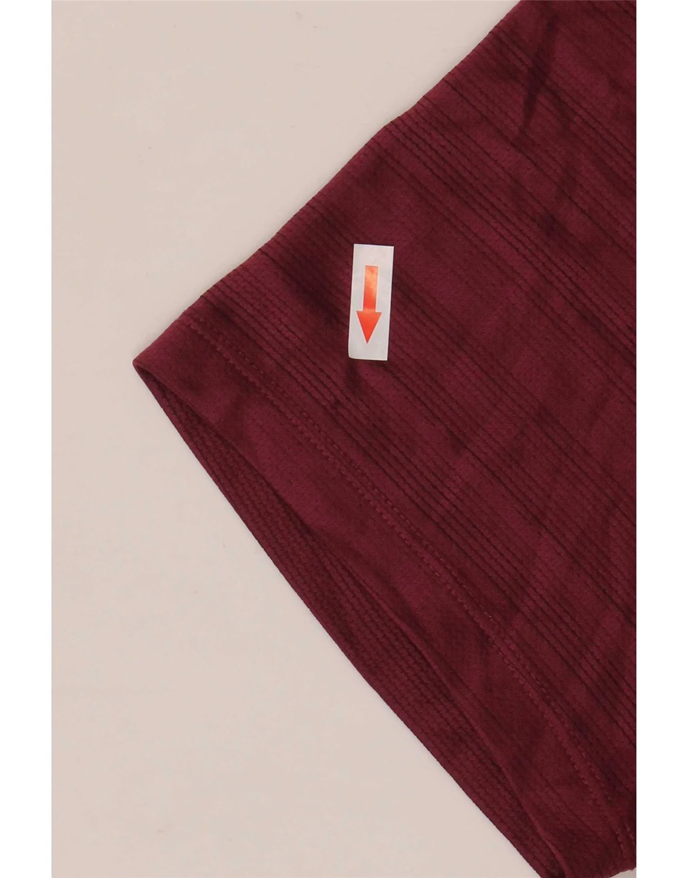 Nike Mens Dri Fit T-Shirt Top Large Burgundy Striped Polyester - Image 7