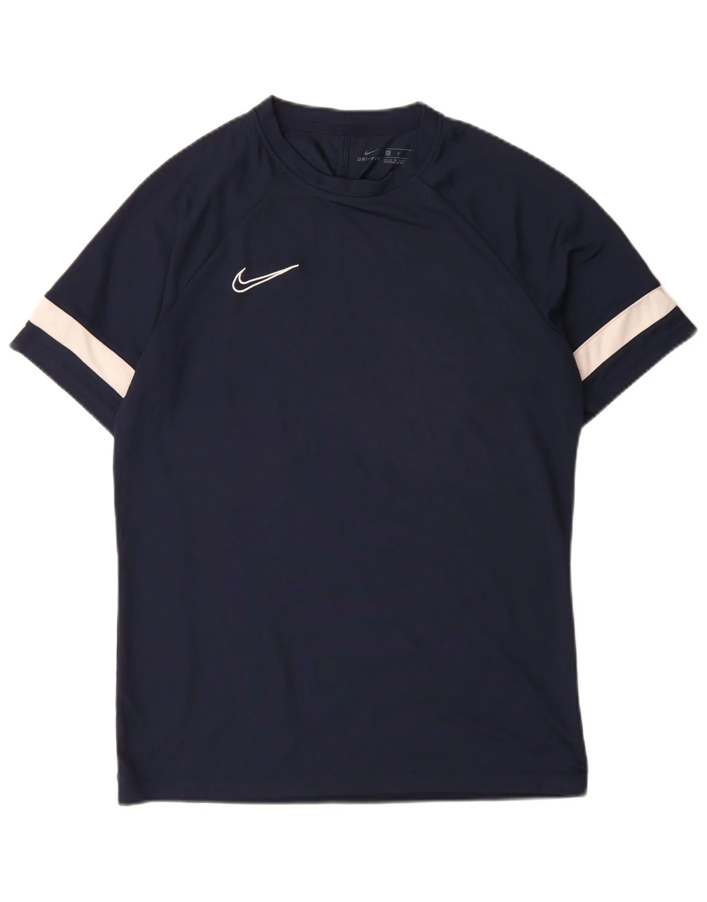 Nike Mens Dri Fit T-Shirt Top Large Navy Blue Colourblock