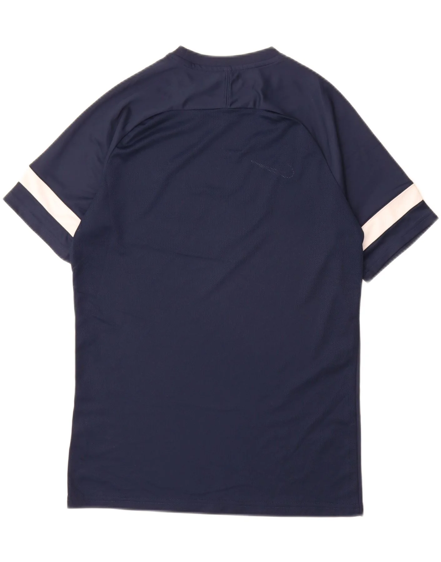 Nike Mens Dri Fit T-Shirt Top Medium Navy Blue Colourblock - Image 2