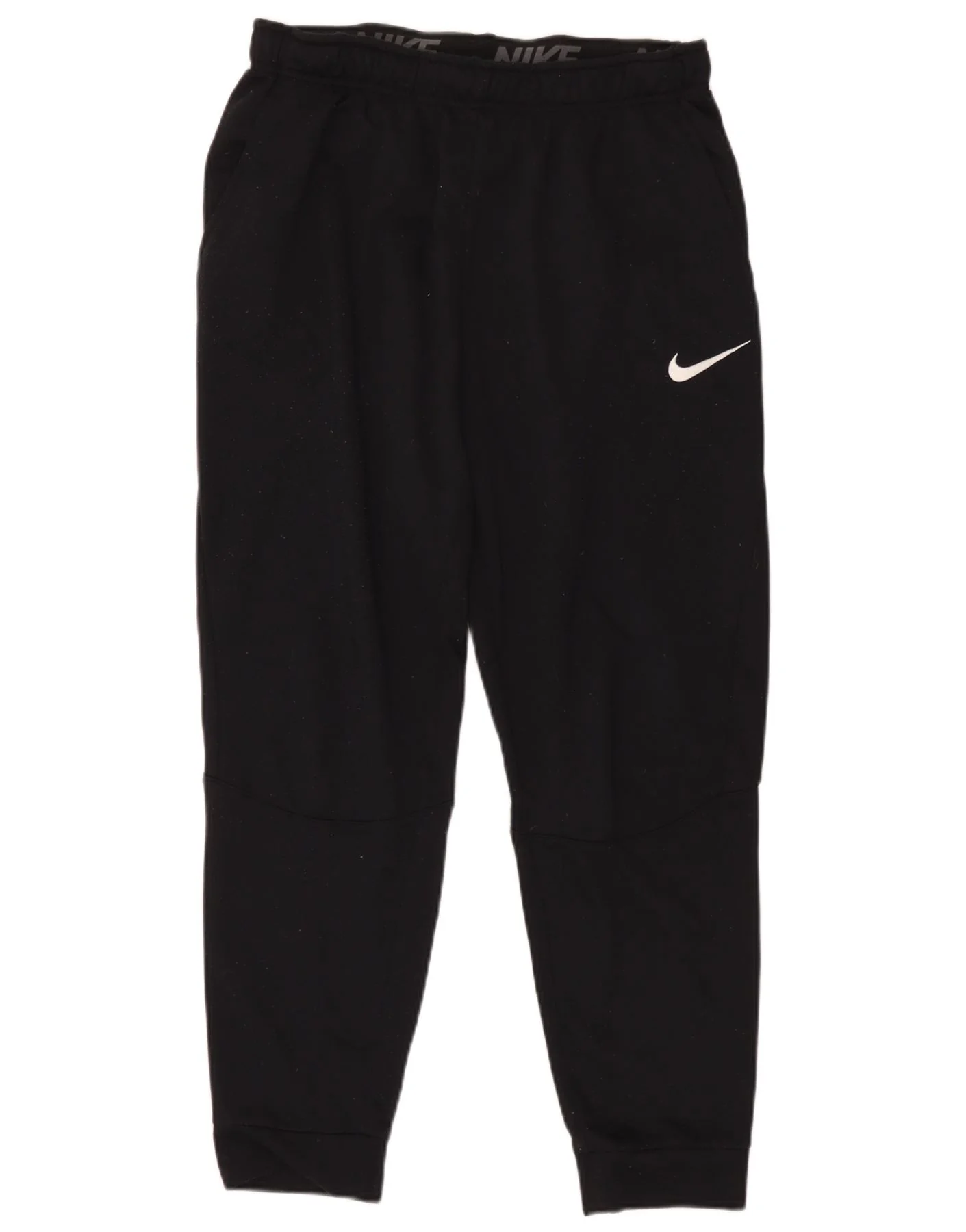 Nike Mens Dri Fit Tracksuit Trousers Joggers Large Black Polyester