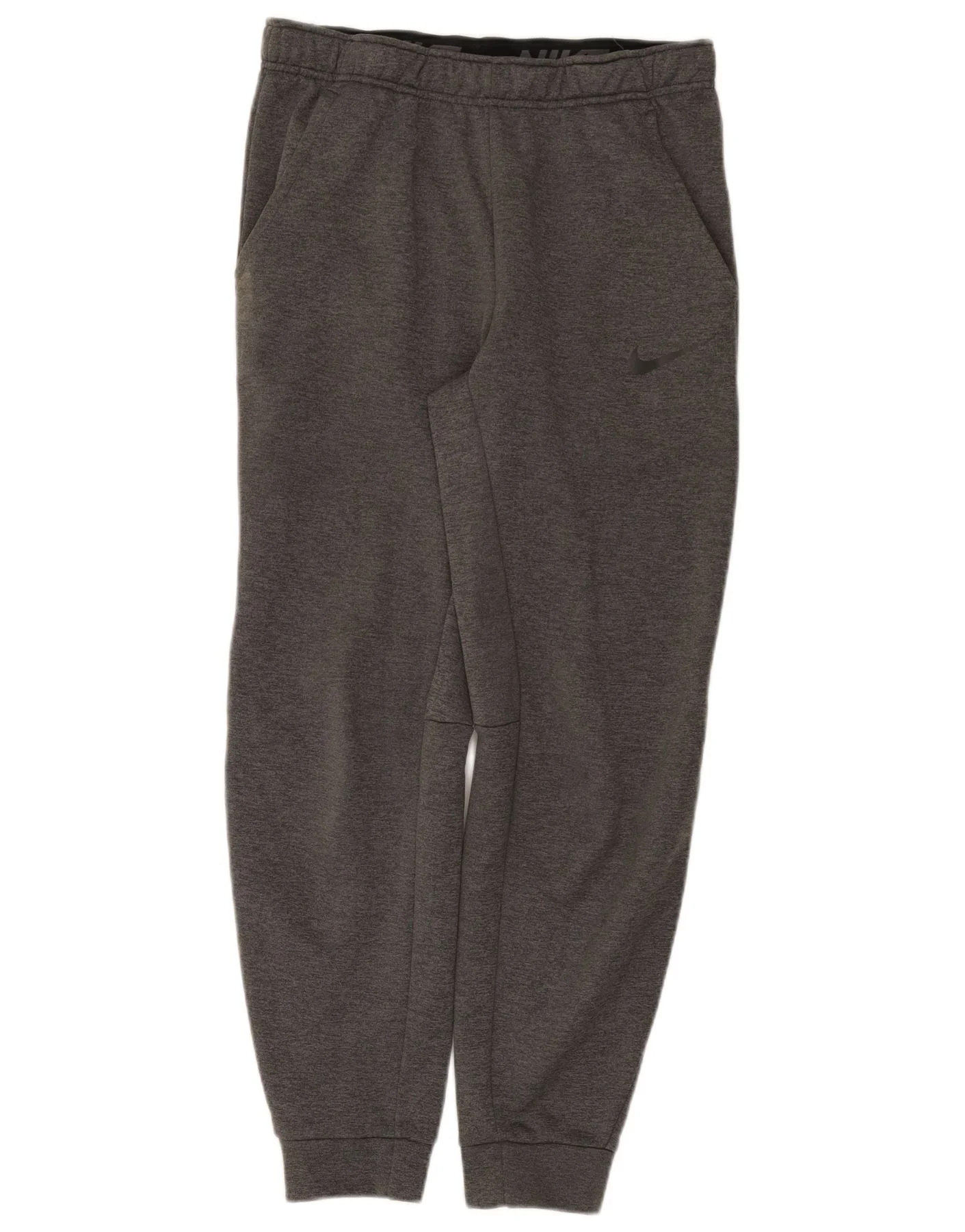 Nike Mens Dri Fit Tracksuit Trousers Joggers Small Grey Polyester