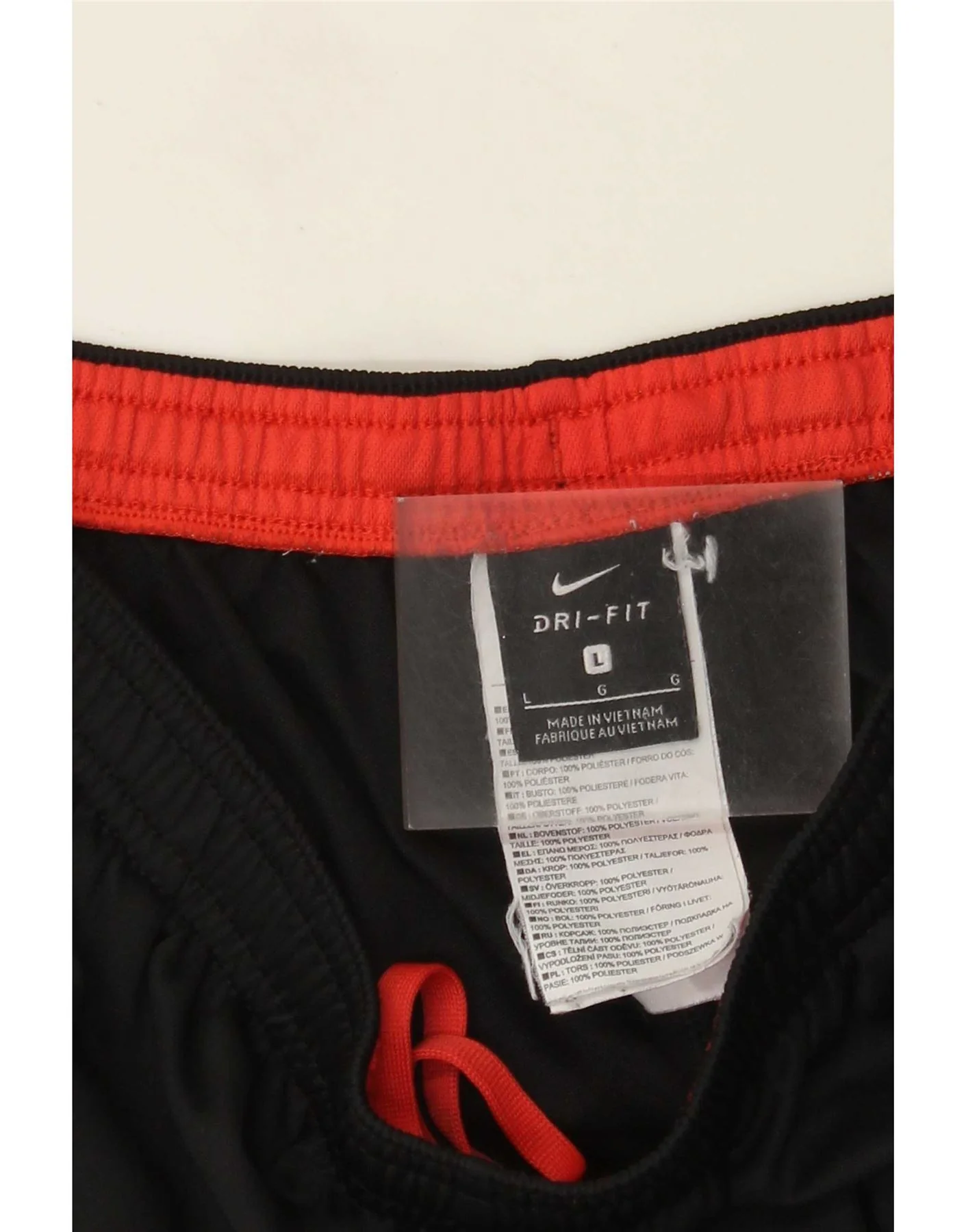 Nike Mens Dri Fit Tracksuit Trousers Large Black Colourblock Polyester - Image 4
