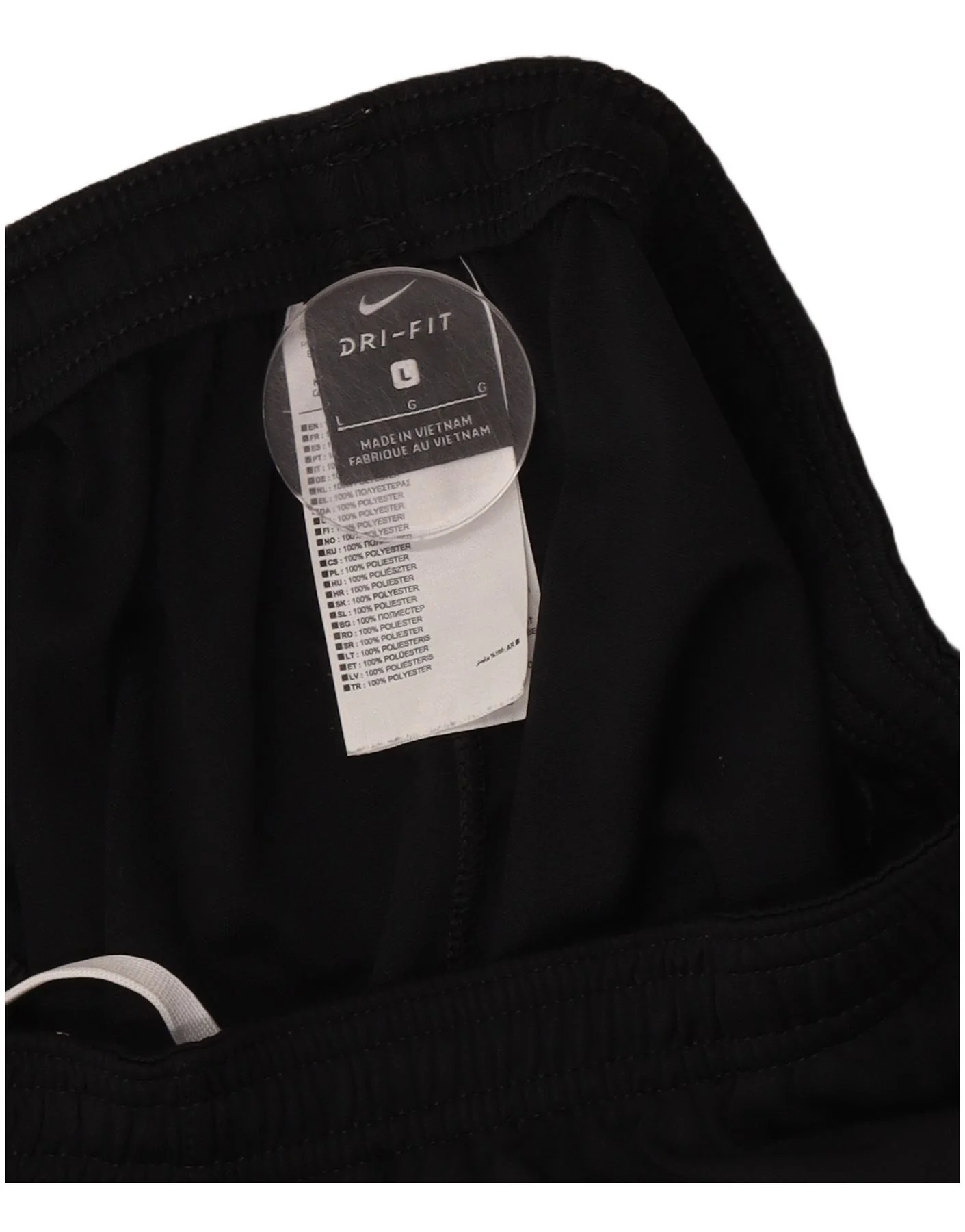 Nike Mens Dri Fit Tracksuit Trousers Large Black Polyester - Image 4