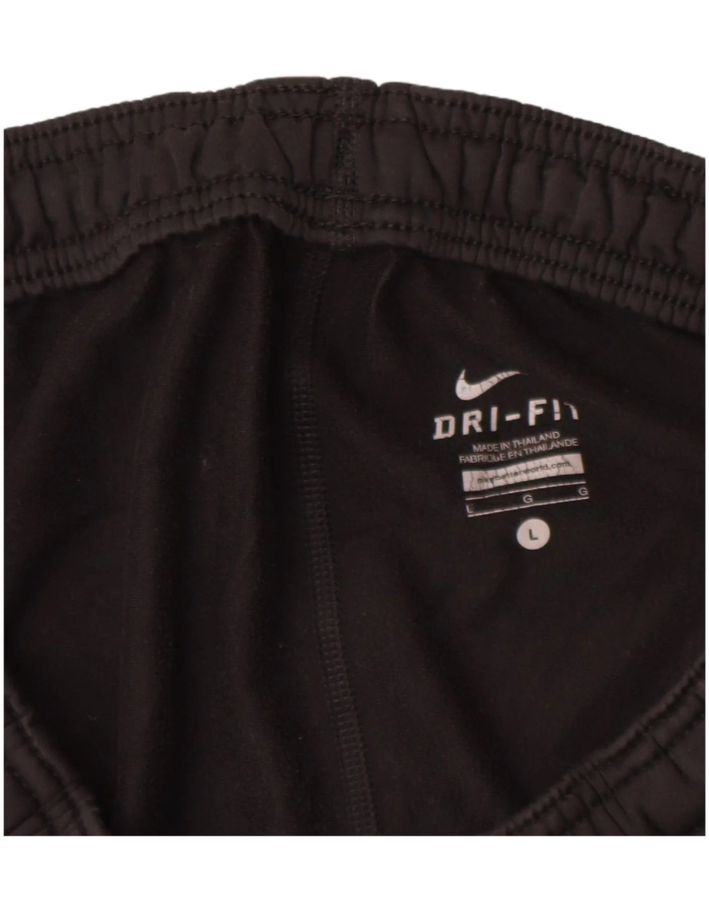 Nike Mens Dri Fit Tracksuit Trousers Large Black Polyester - Image 3