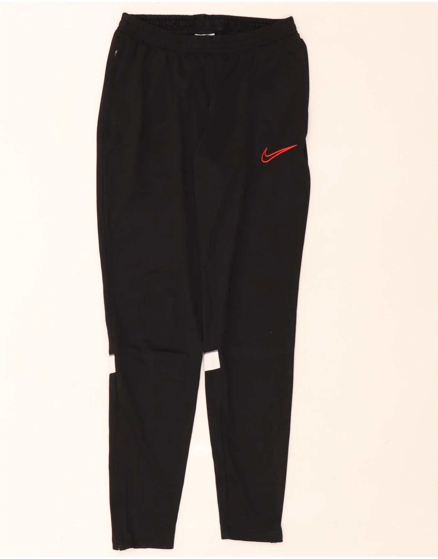 Nike Mens Dri Fit Tracksuit Trousers Small Black Colourblock Polyester