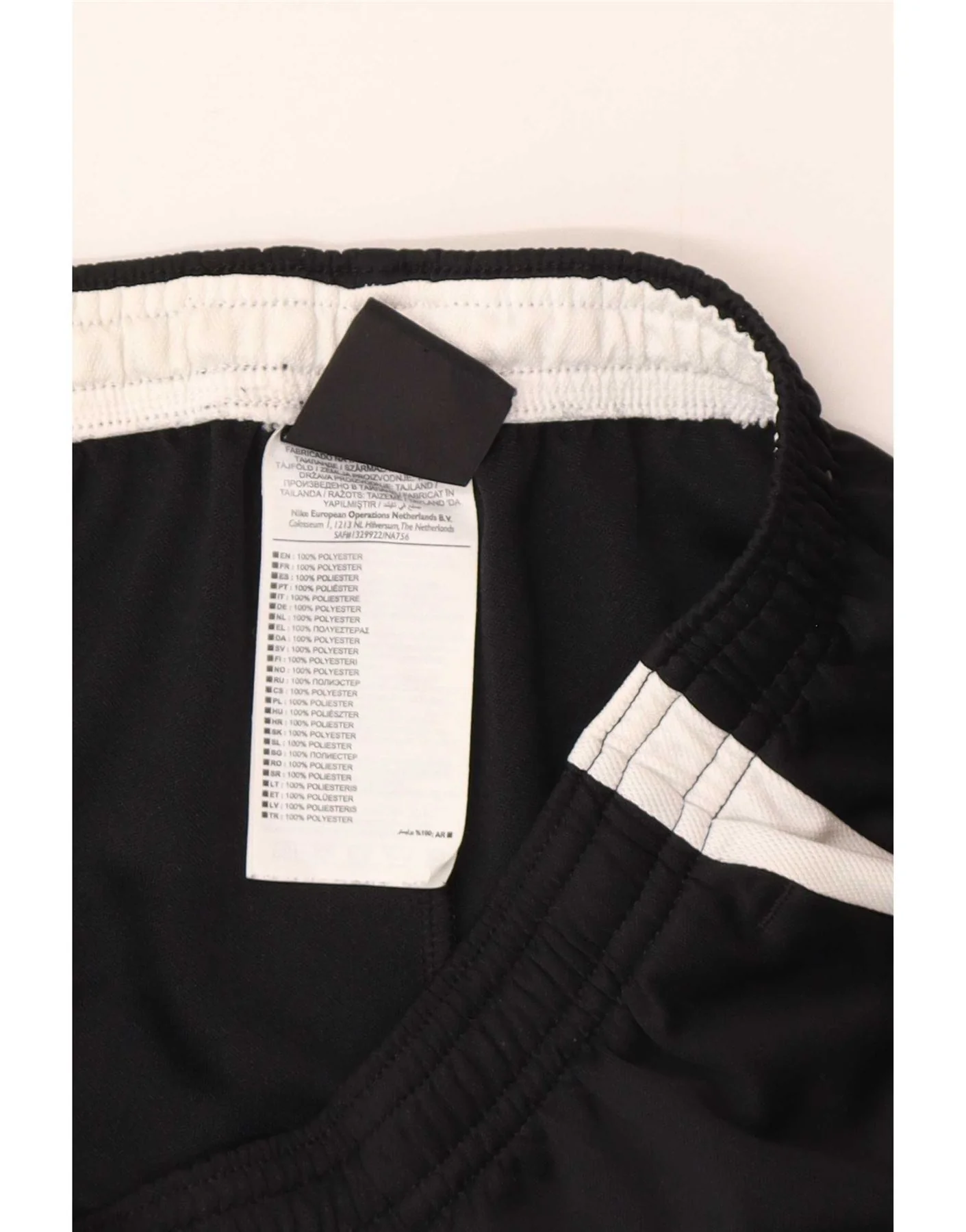 Nike Mens Dri Fit Tracksuit Trousers Small Black Colourblock Polyester - Image 4