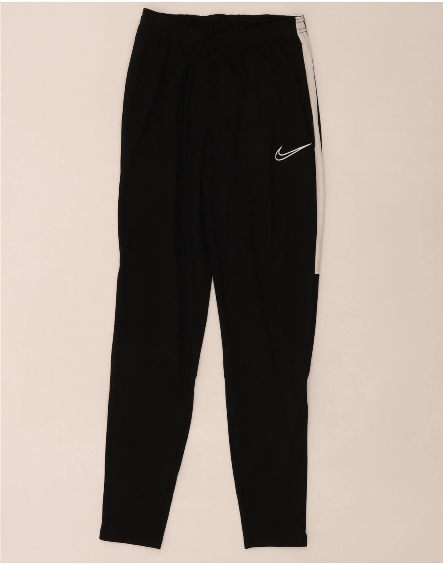 Nike Mens Dri Fit Tracksuit Trousers Small Black Colourblock Polyester