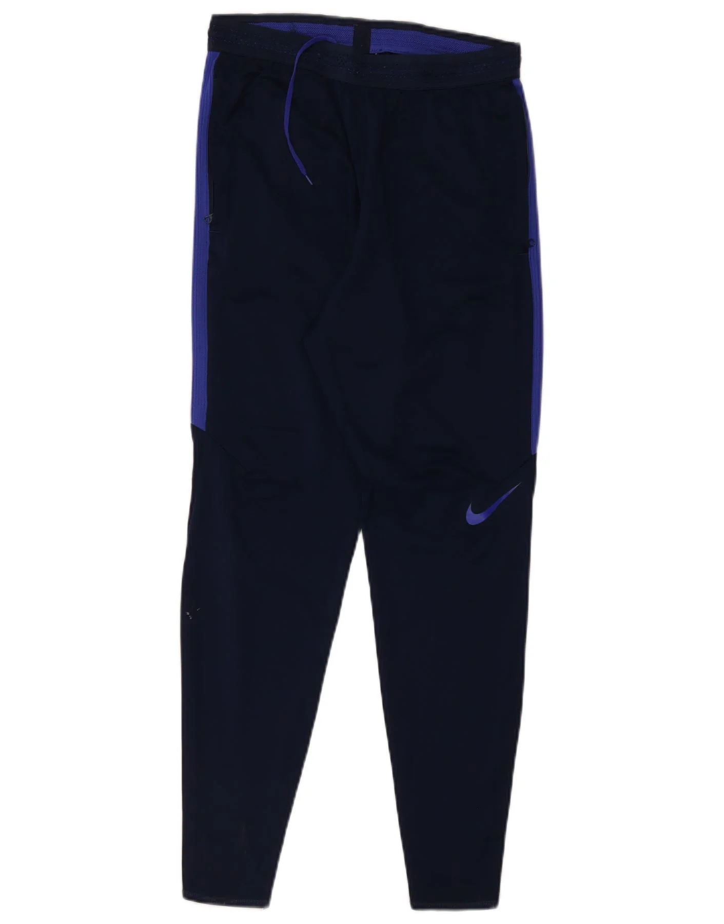 Nike Mens Dri Fit Tracksuit Trousers Small Navy Blue Colourblock