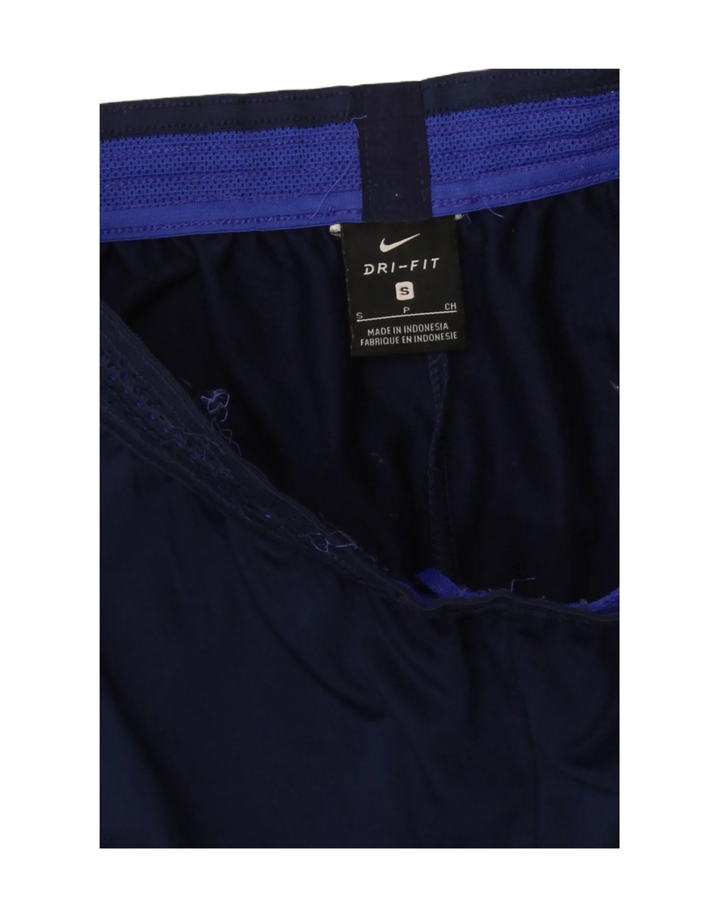 Nike Mens Dri Fit Tracksuit Trousers Small Navy Blue Colourblock - Image 4