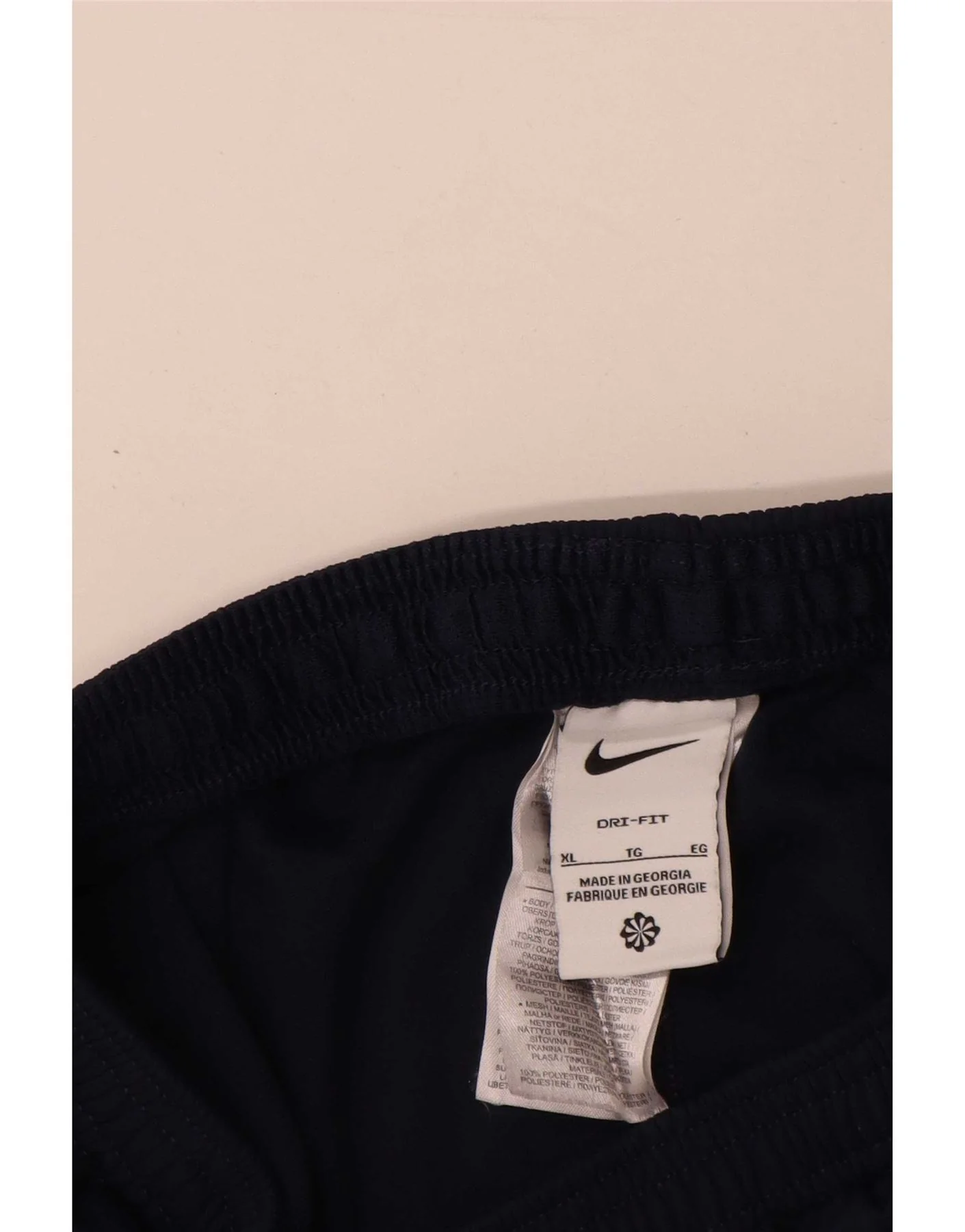 Nike Mens Dri Fit Tracksuit Trousers XL Navy Blue Colourblock Polyester - Image 4