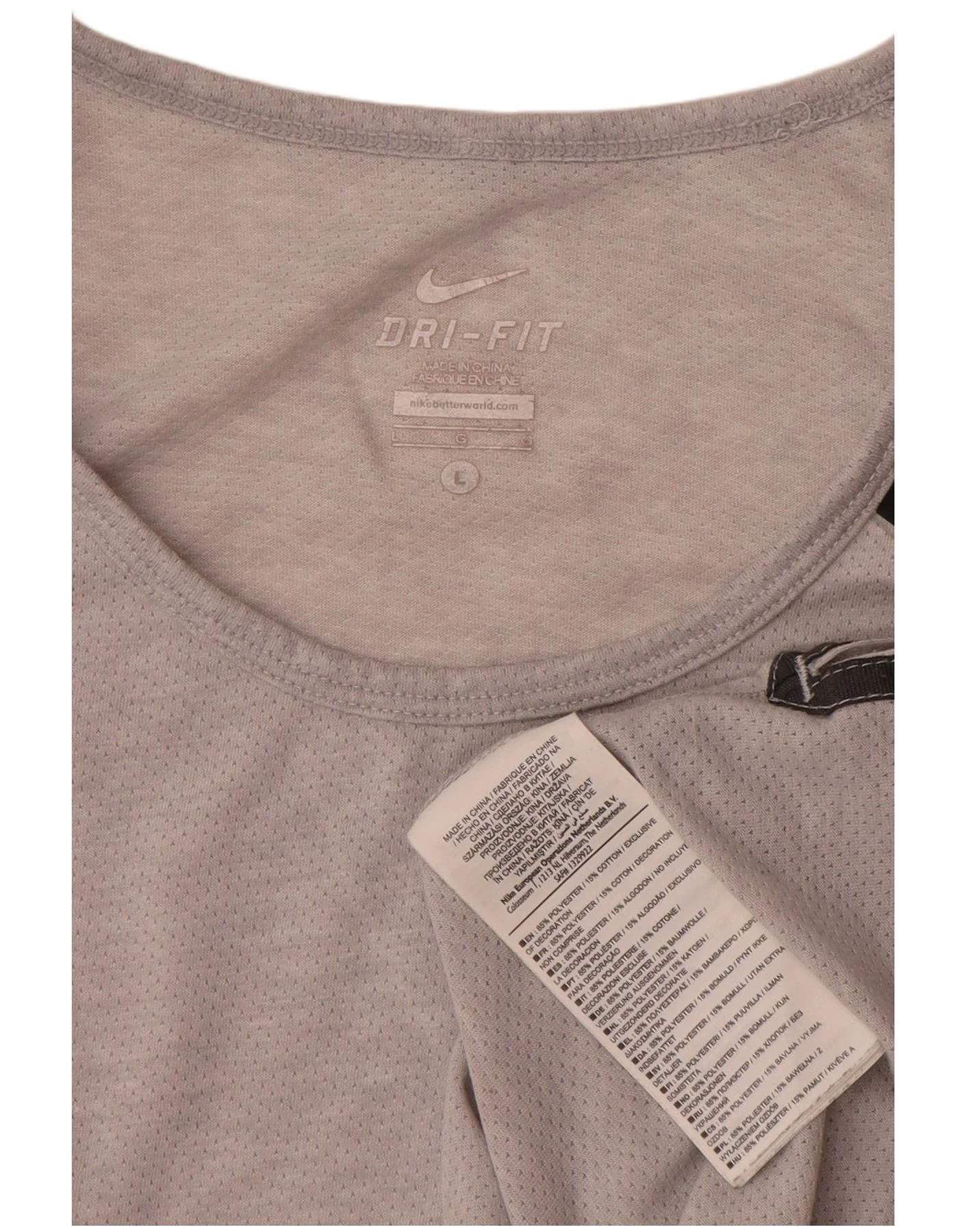 Nike Mens Dri Fit Vest Top Large Grey Colourblock Polyester - Image 3