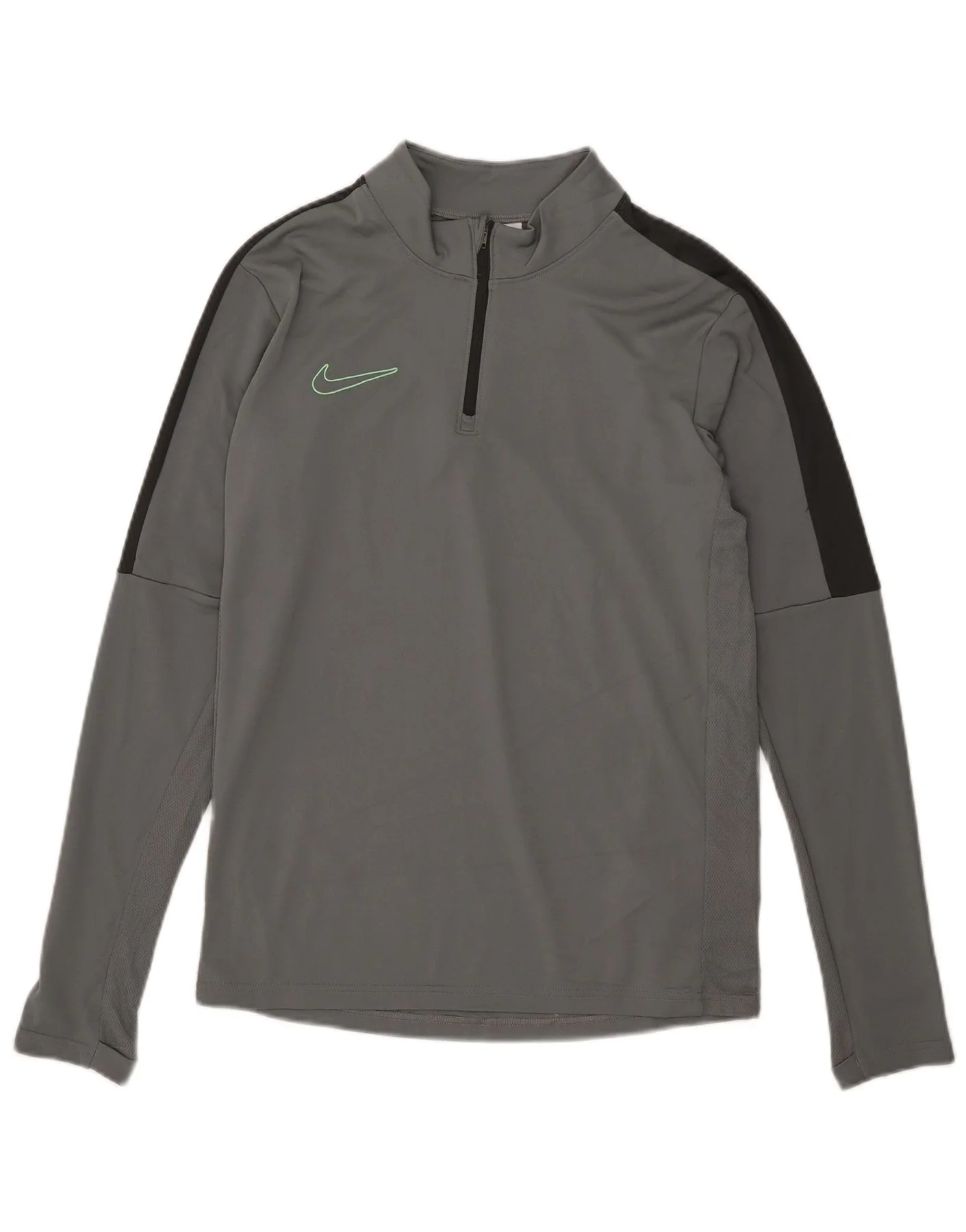 Nike Mens Dri Fit Zip Neck Pullover Tracksuit Top Small Grey Colourblock