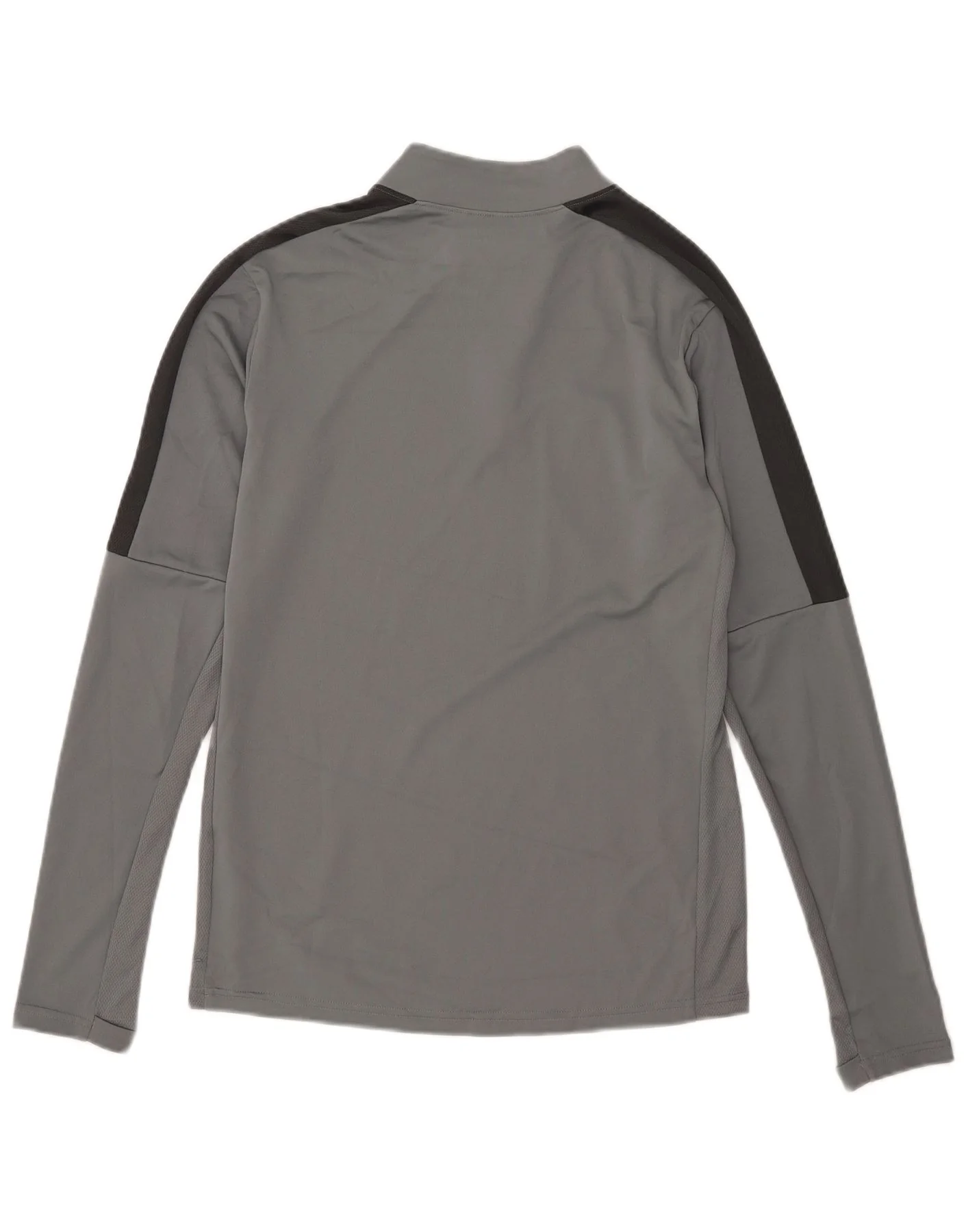 Nike Mens Dri Fit Zip Neck Pullover Tracksuit Top Small Grey Colourblock - Image 2