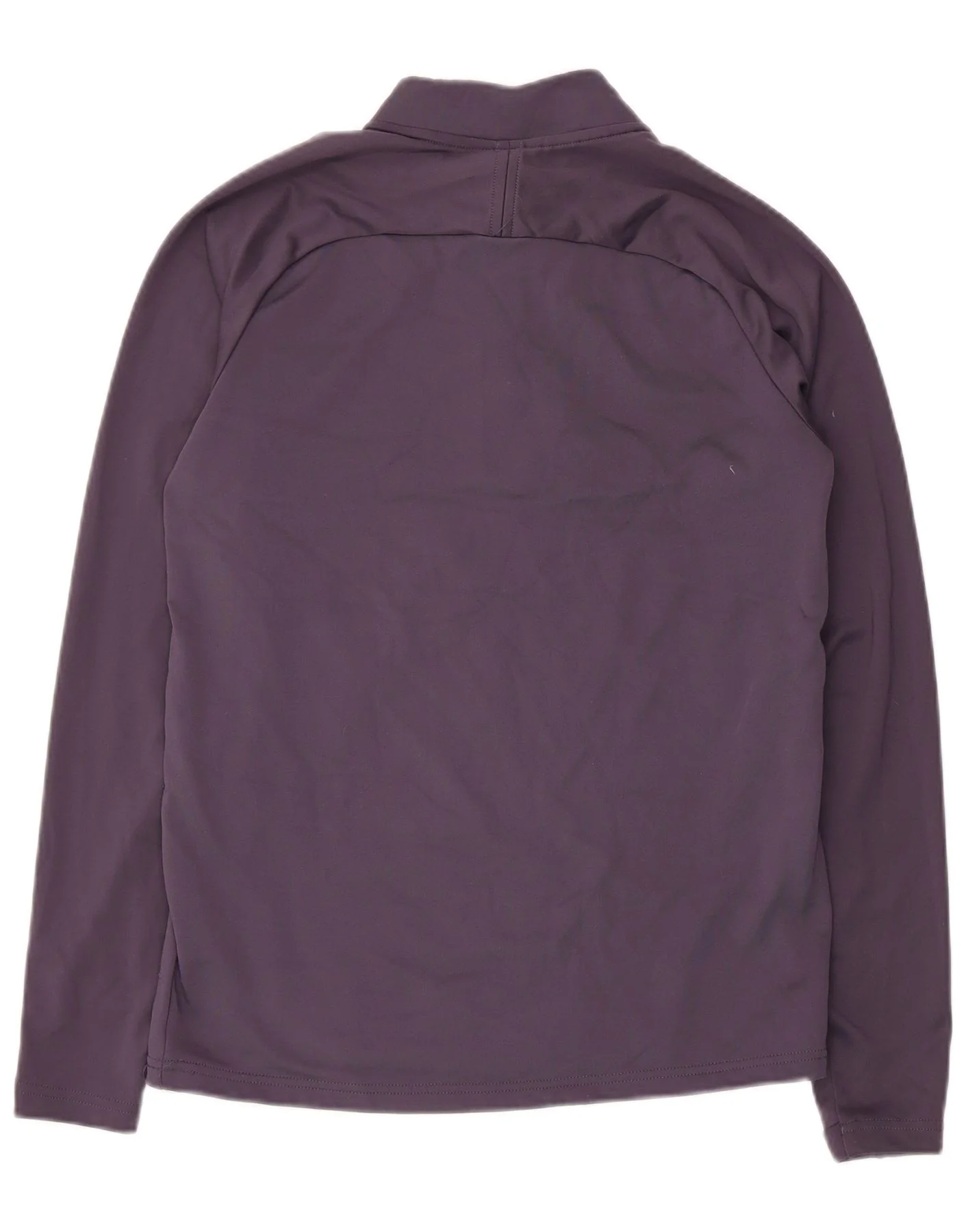 Nike Mens Dri Fit Zip Neck Pullover Tracksuit Top Small Purple Polyester - Image 2