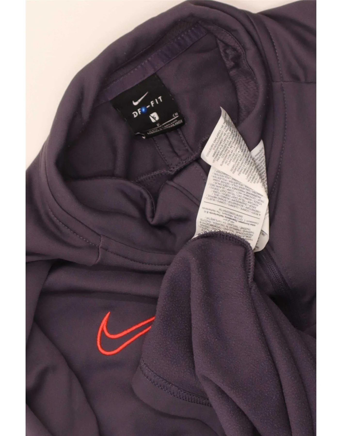 Nike Mens Dri Fit Zip Neck Pullover Tracksuit Top Small Purple Polyester - Image 3