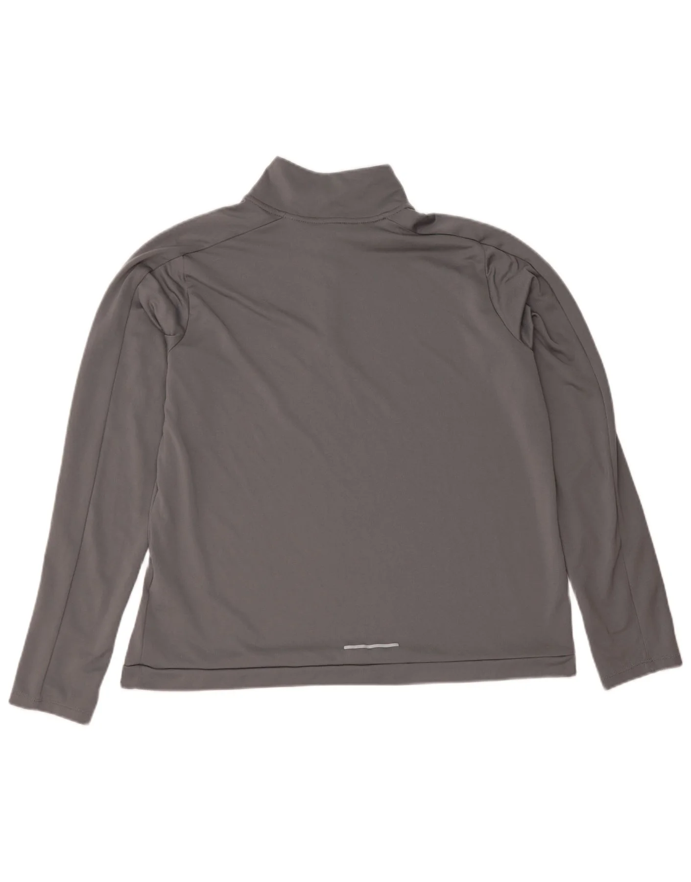 Nike Mens Dri Fit Zip Neck Pullover Tracksuit Top XL Grey Polyester - Image 2