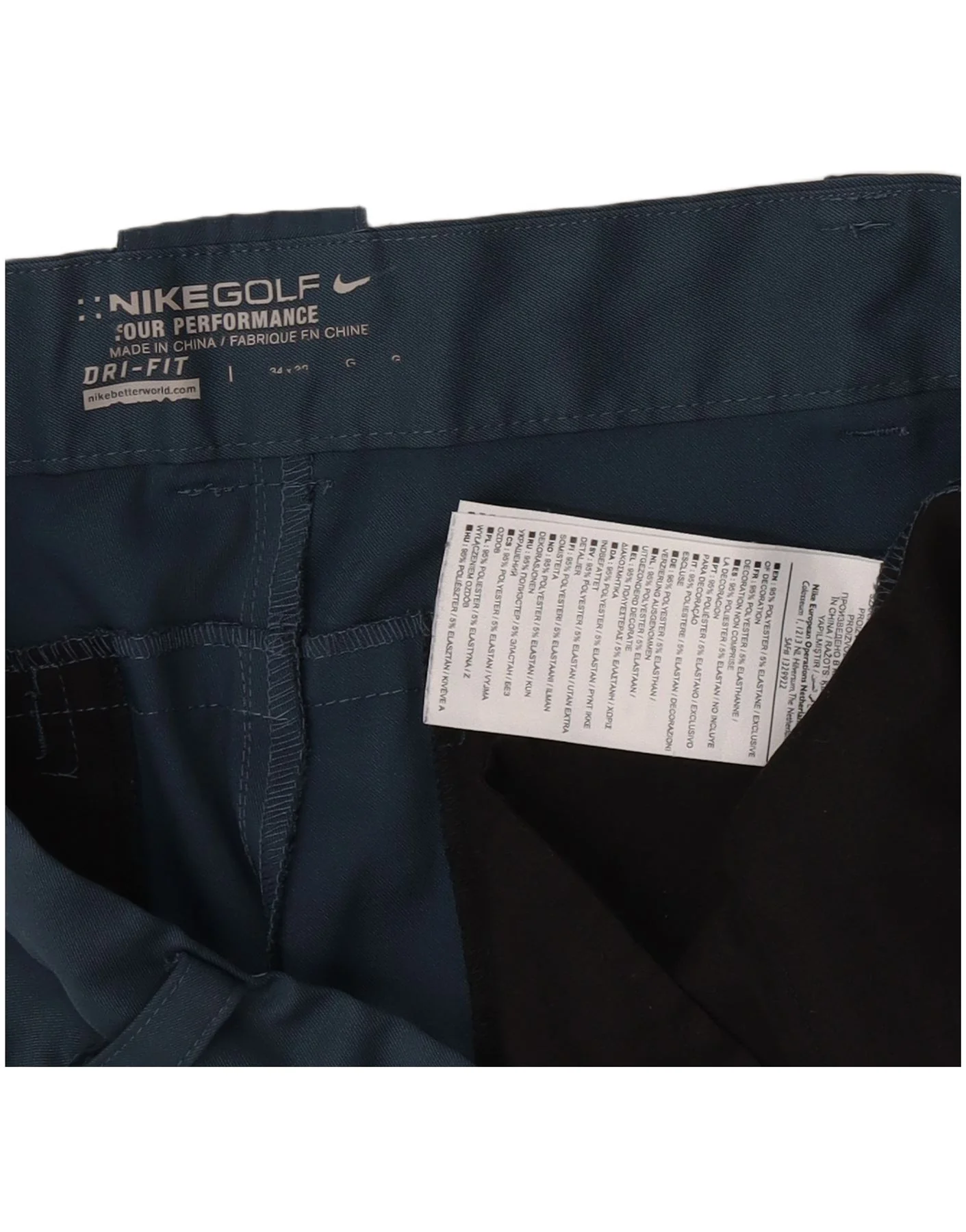 Nike Mens Golf Regular Trousers W34 L32 Blue Polyester - Image 3