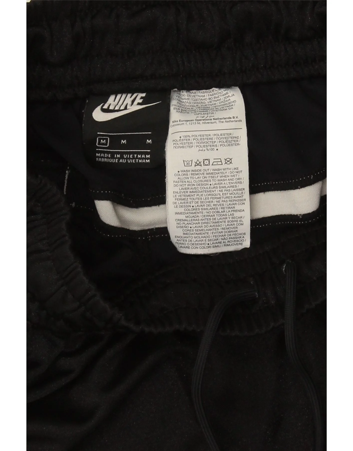 Nike Mens Graphic Sport Shorts Medium Black Colourblock Polyester - Image 3