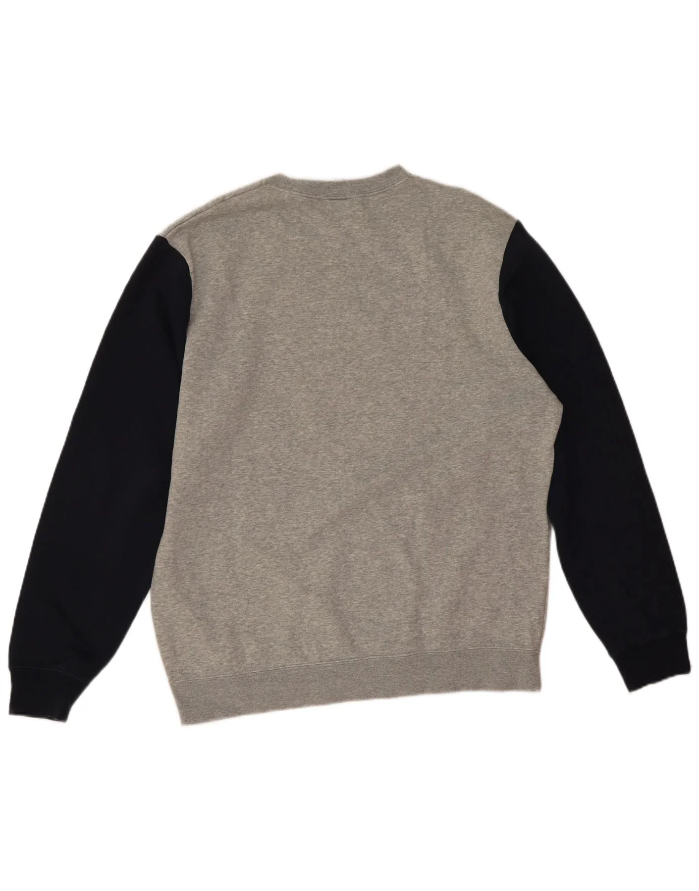 Nike Mens Graphic Sweatshirt Jumper Medium Grey Colourblock Cotton - Image 2
