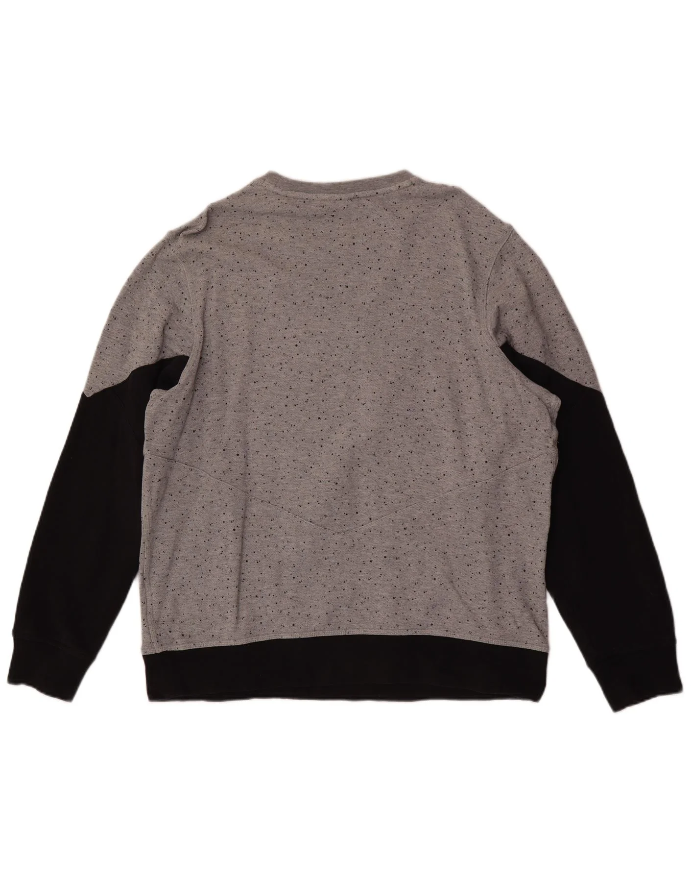 Nike Mens Graphic Sweatshirt Jumper XL Grey Colourblock Cotton - Image 2