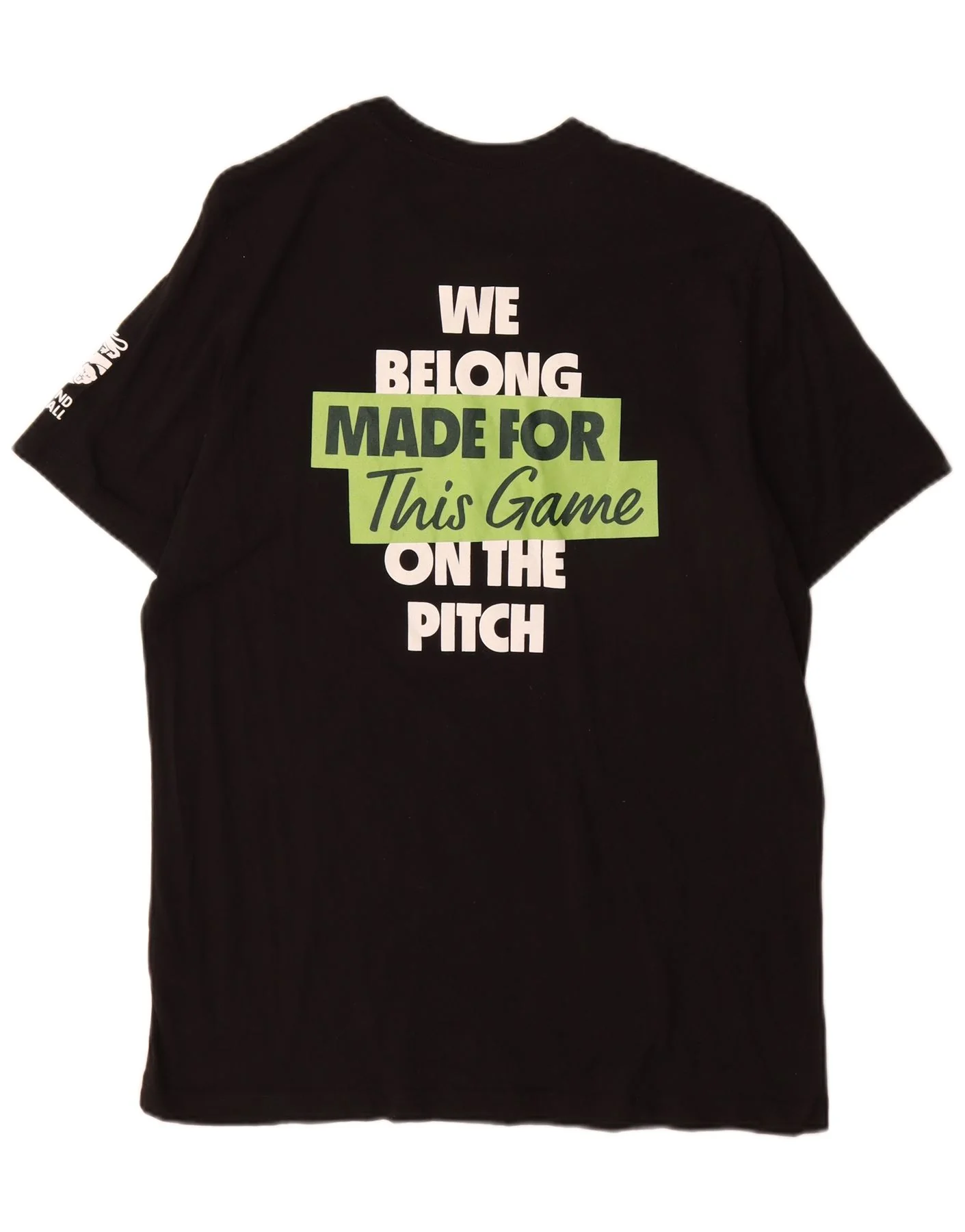 Nike Mens Graphic T-Shirt Top Large Black Cotton - Image 2