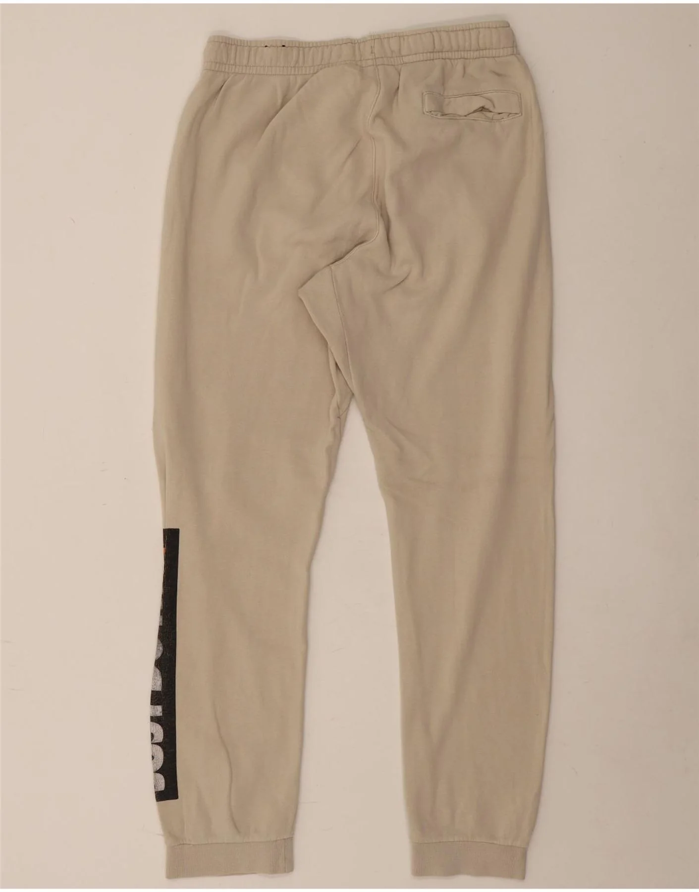 Nike Mens Graphic Tracksuit Trousers Joggers Large Beige Cotton - Image 2