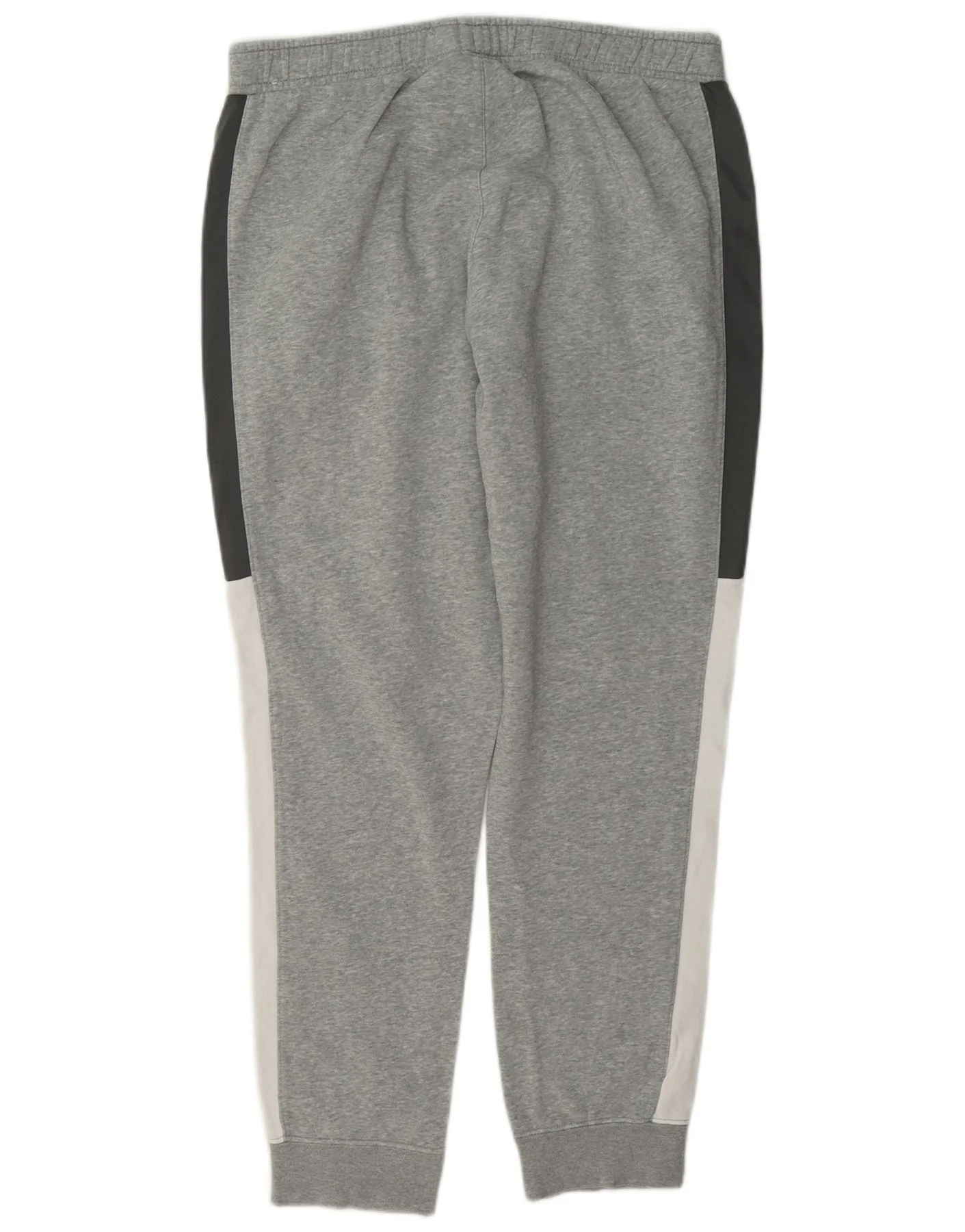 Nike Mens Graphic Tracksuit Trousers Joggers Large Grey Colourblock Cotton - Image 2