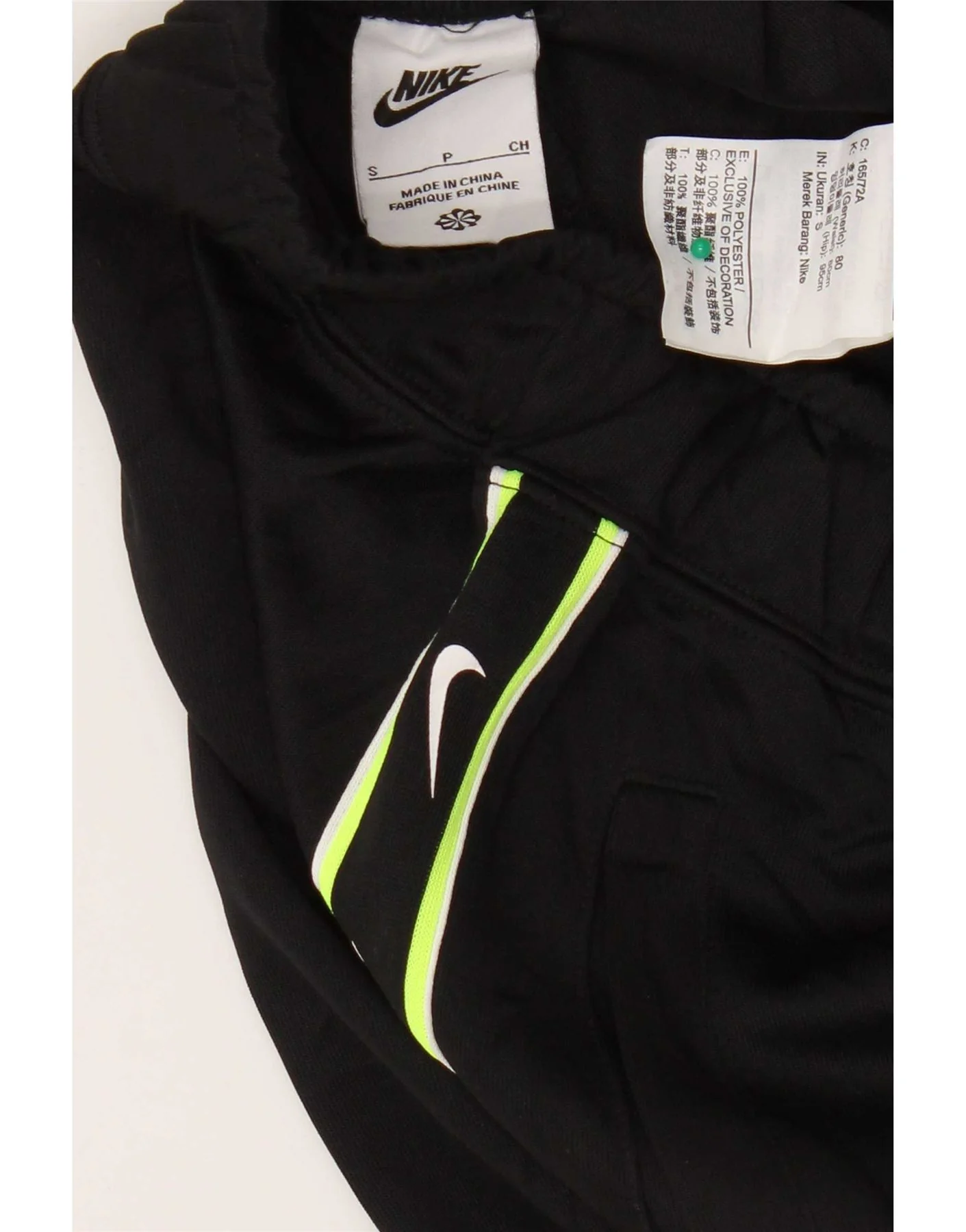 Nike Mens Graphic Tracksuit Trousers Joggers Small Black Polyester - Image 3