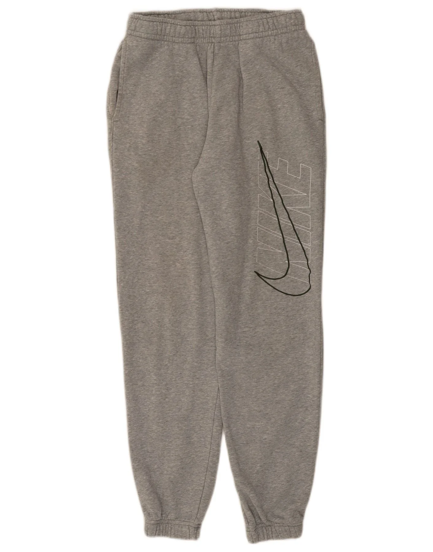 Nike Mens Graphic Tracksuit Trousers Joggers Small Grey Flecked Cotton