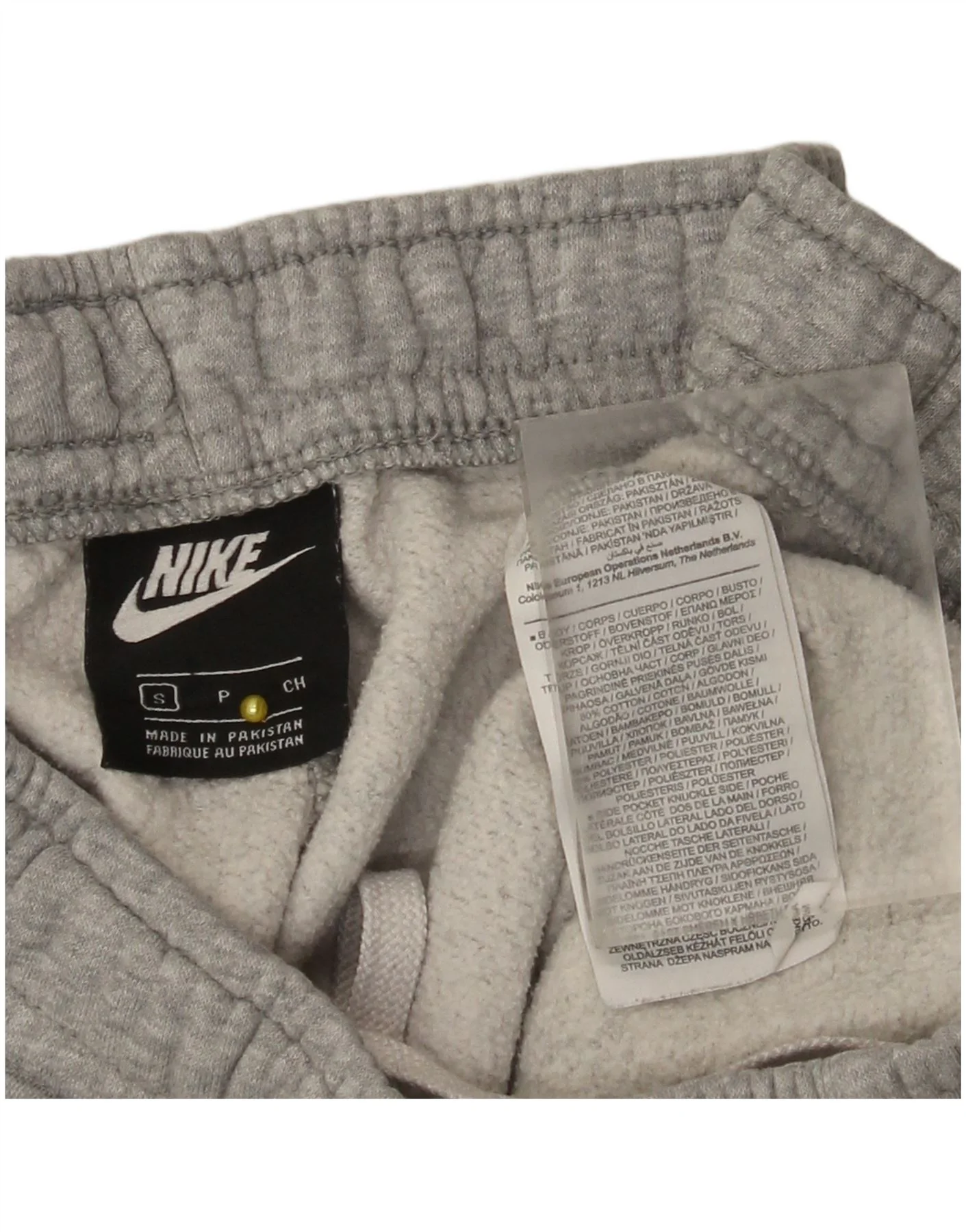 Nike Mens Graphic Tracksuit Trousers Joggers Small Grey Flecked Cotton - Image 3