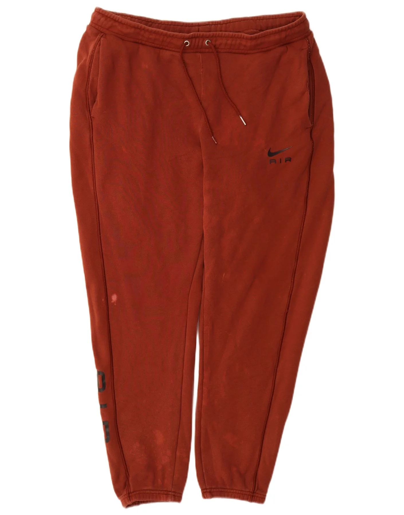 Nike Mens Graphic Tracksuit Trousers Joggers XL Burgundy Cotton