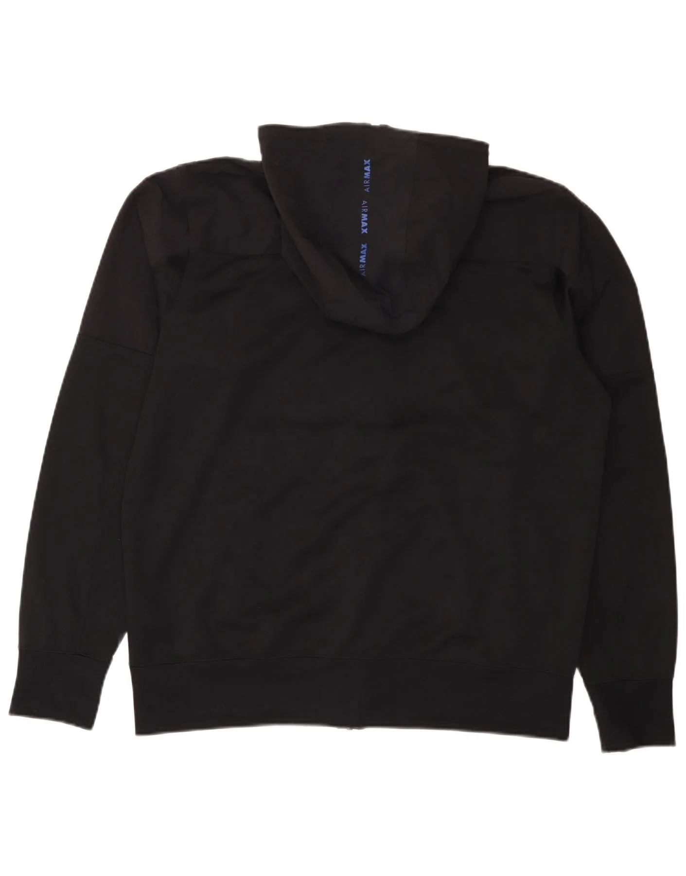 Nike Mens Graphic Zip Hoodie Sweater Large Black Polyester - Image 2