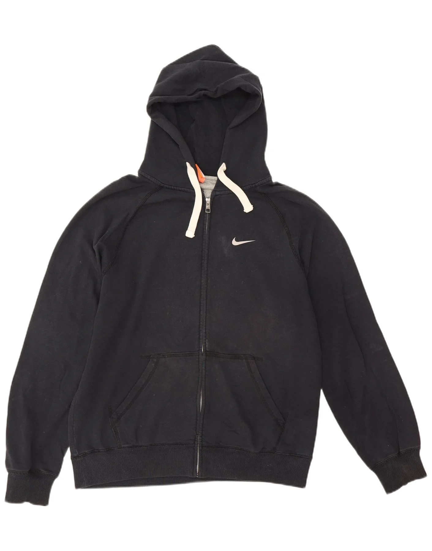 Nike Mens Graphic Zip Hoodie Sweater Medium Navy Blue Cotton
