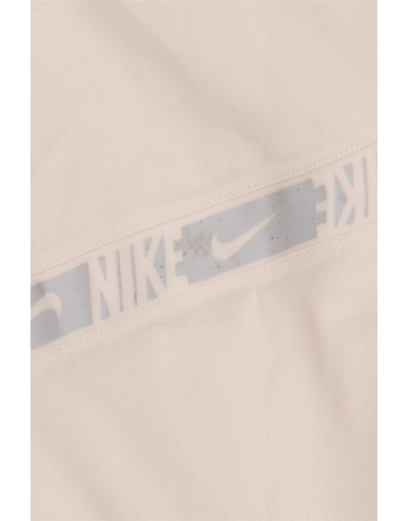 Nike Mens Graphic Zip Hoodie Sweater Medium White Colourblock Polyester - Image 4