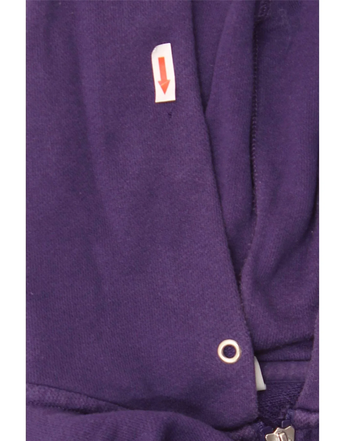 Nike Mens Graphic Zip Hoodie Sweater Small Purple Colourblock Cotton - Image 6