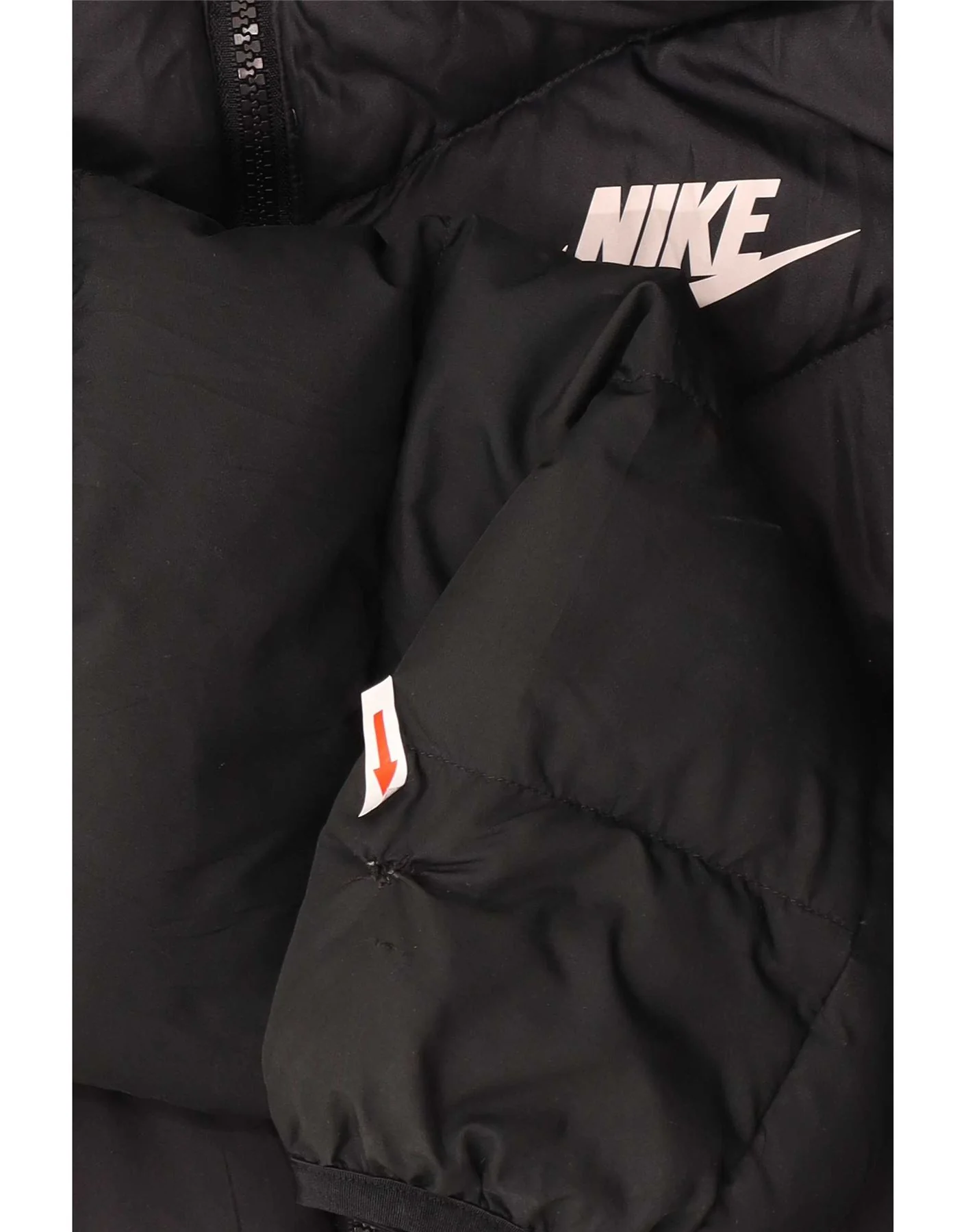 Nike Mens Hooded Padded Jacket UK 38 Medium Black Polyester - Image 4