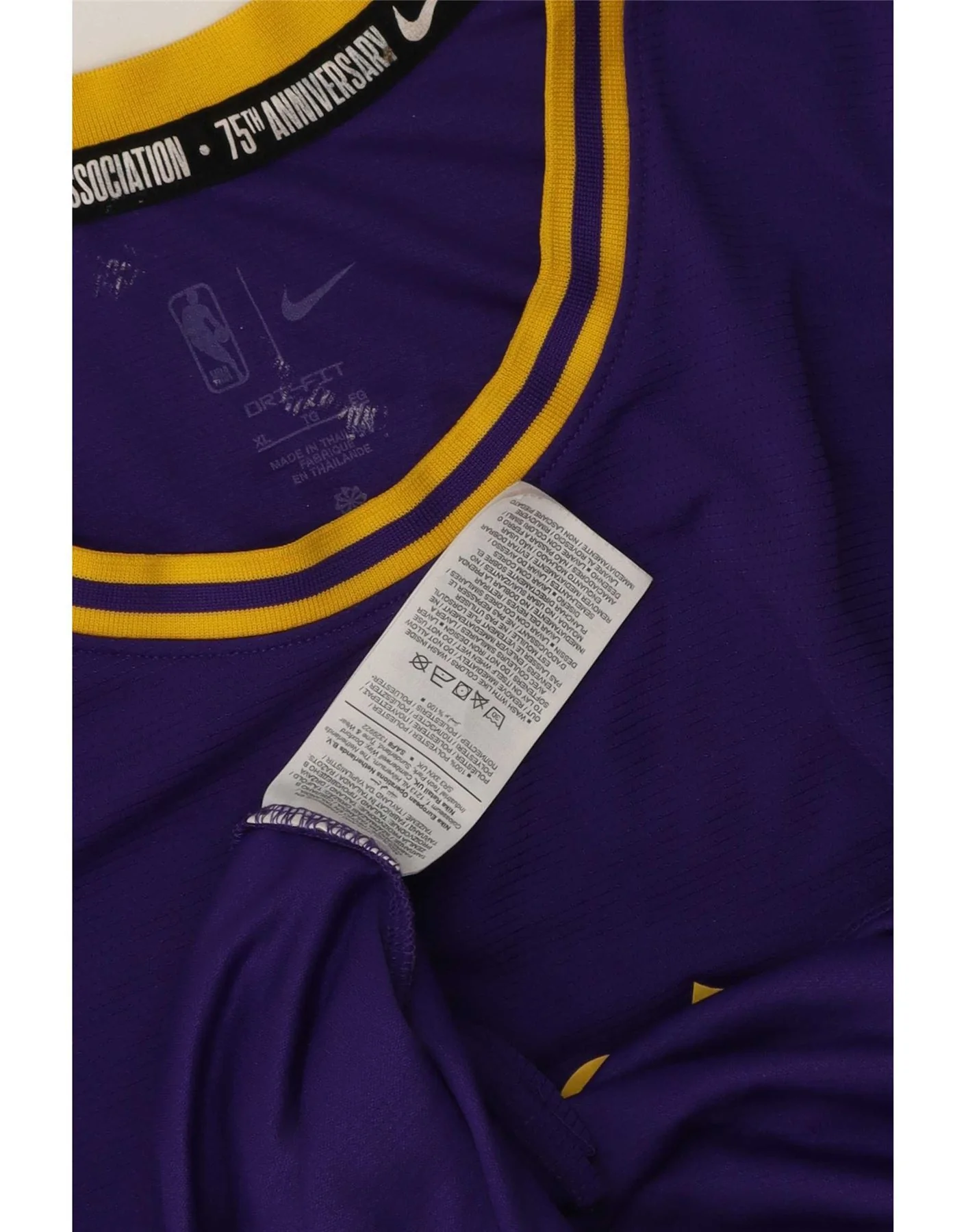 Nike Mens Los Angeles Lakers Graphic Vest Top XL Purple Polyester - Image 3
