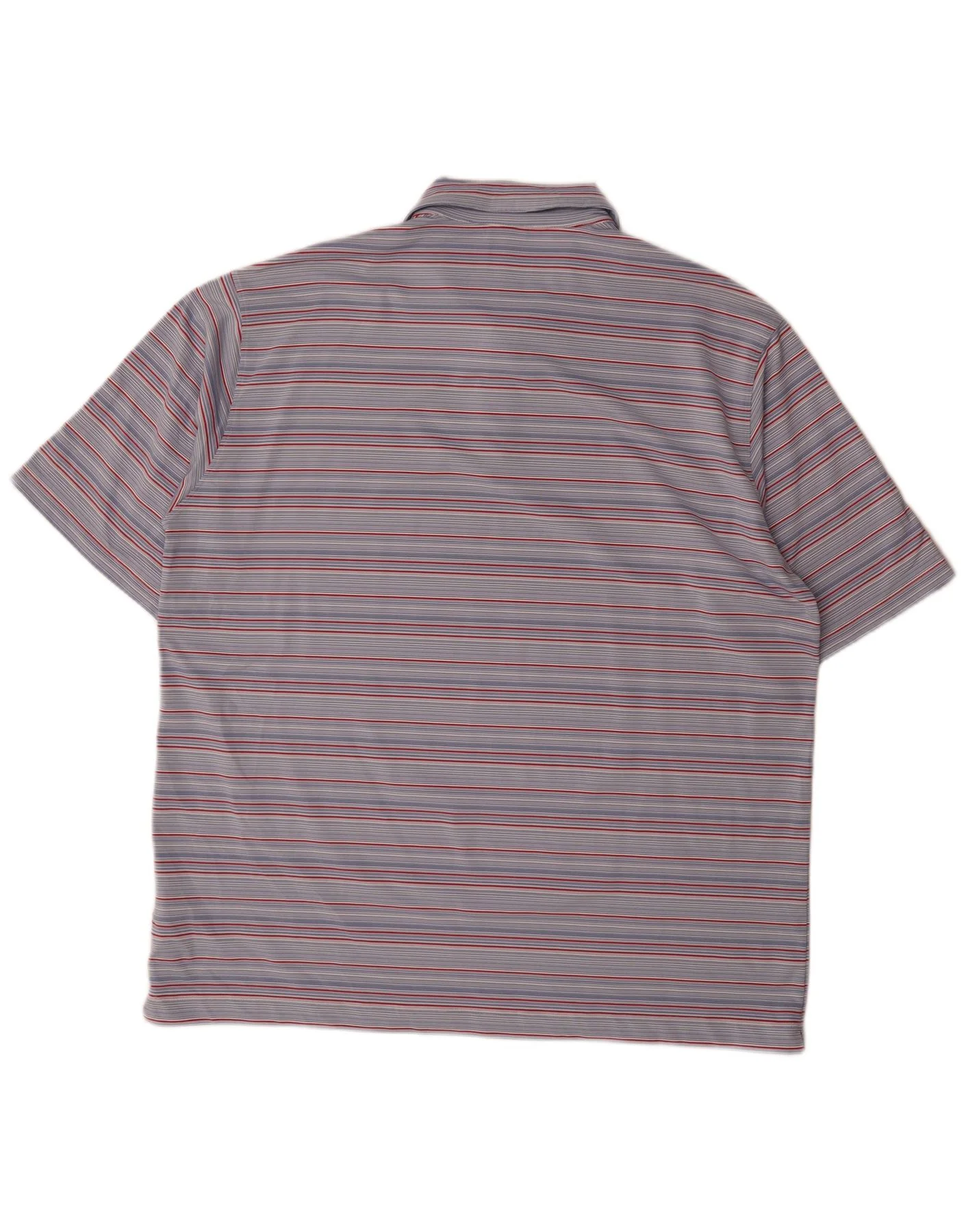 Nike Mens Polo Shirt UK 45/47 XL Blue Striped Polyester - Image 2