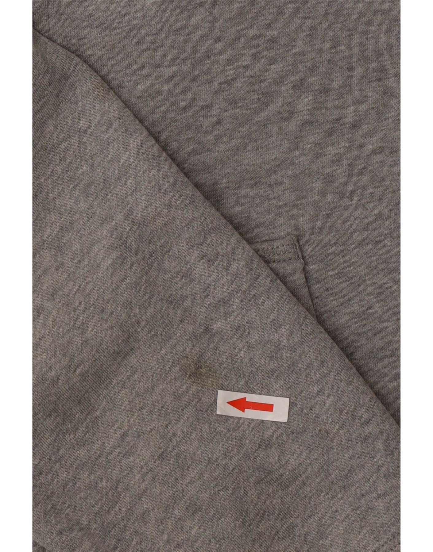 Nike Mens Regular Fit Zip Hoodie Sweater Small Grey Cotton Sports - Image 3