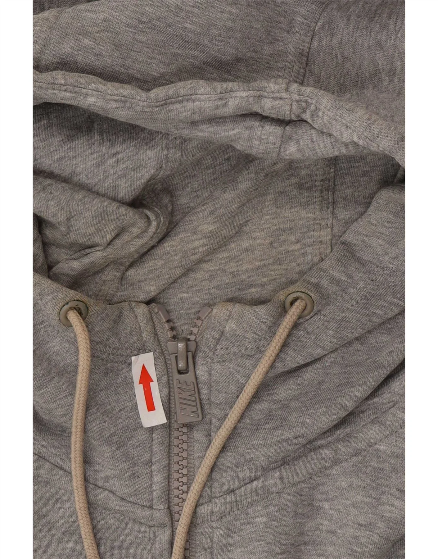 Nike Mens Regular Fit Zip Hoodie Sweater Small Grey Cotton Sports - Image 5