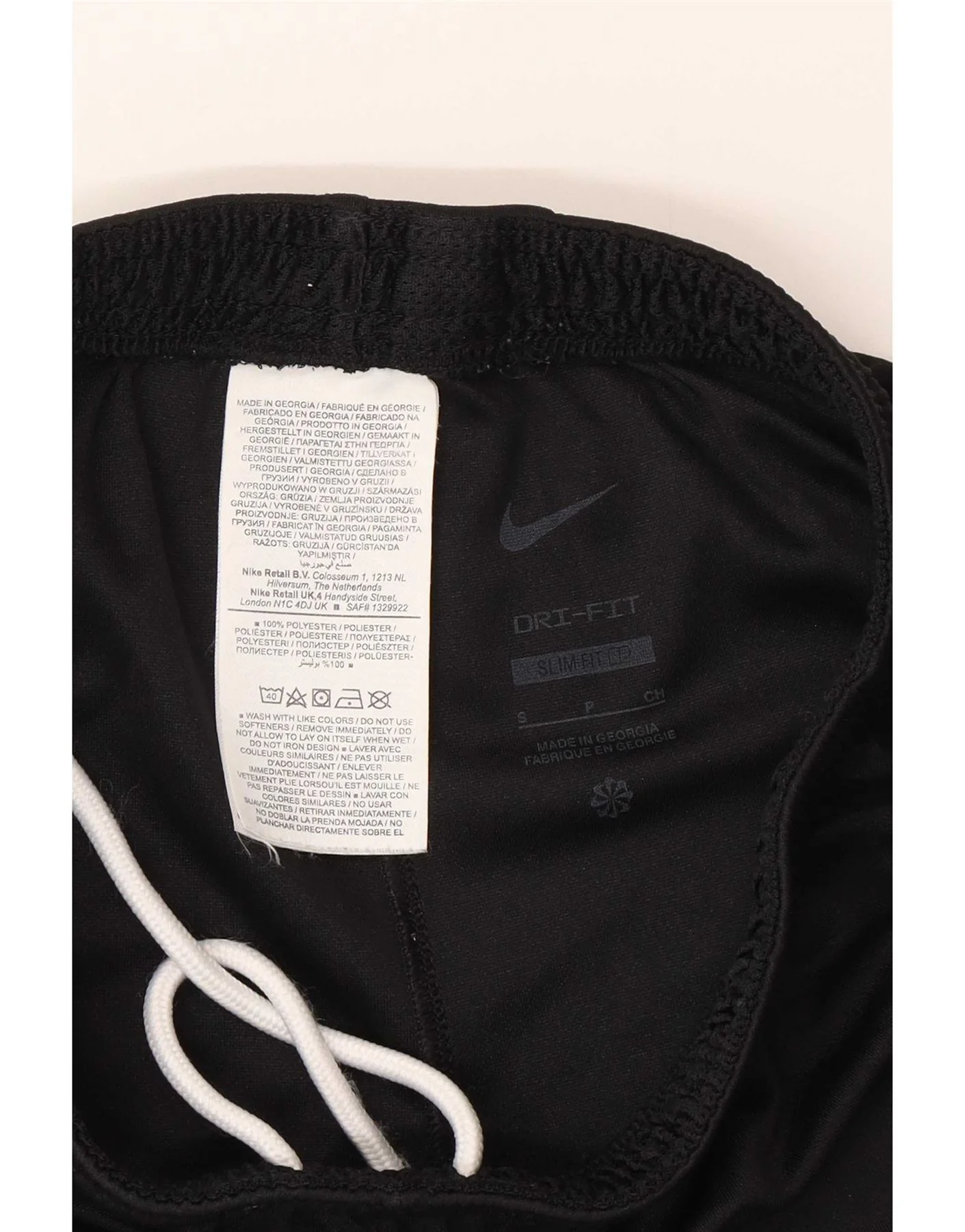 Nike Mens Slim Fit Sport Shorts Small Black Polyester - Image 3