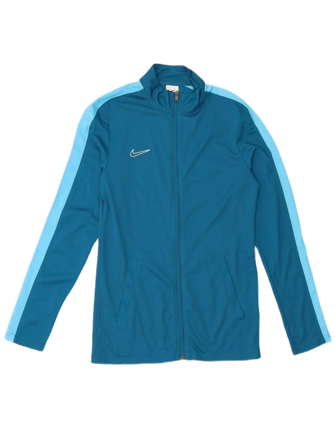 Nike Mens Slim Fit Tracksuit Top Jacket Small Blue Colourblock Sports