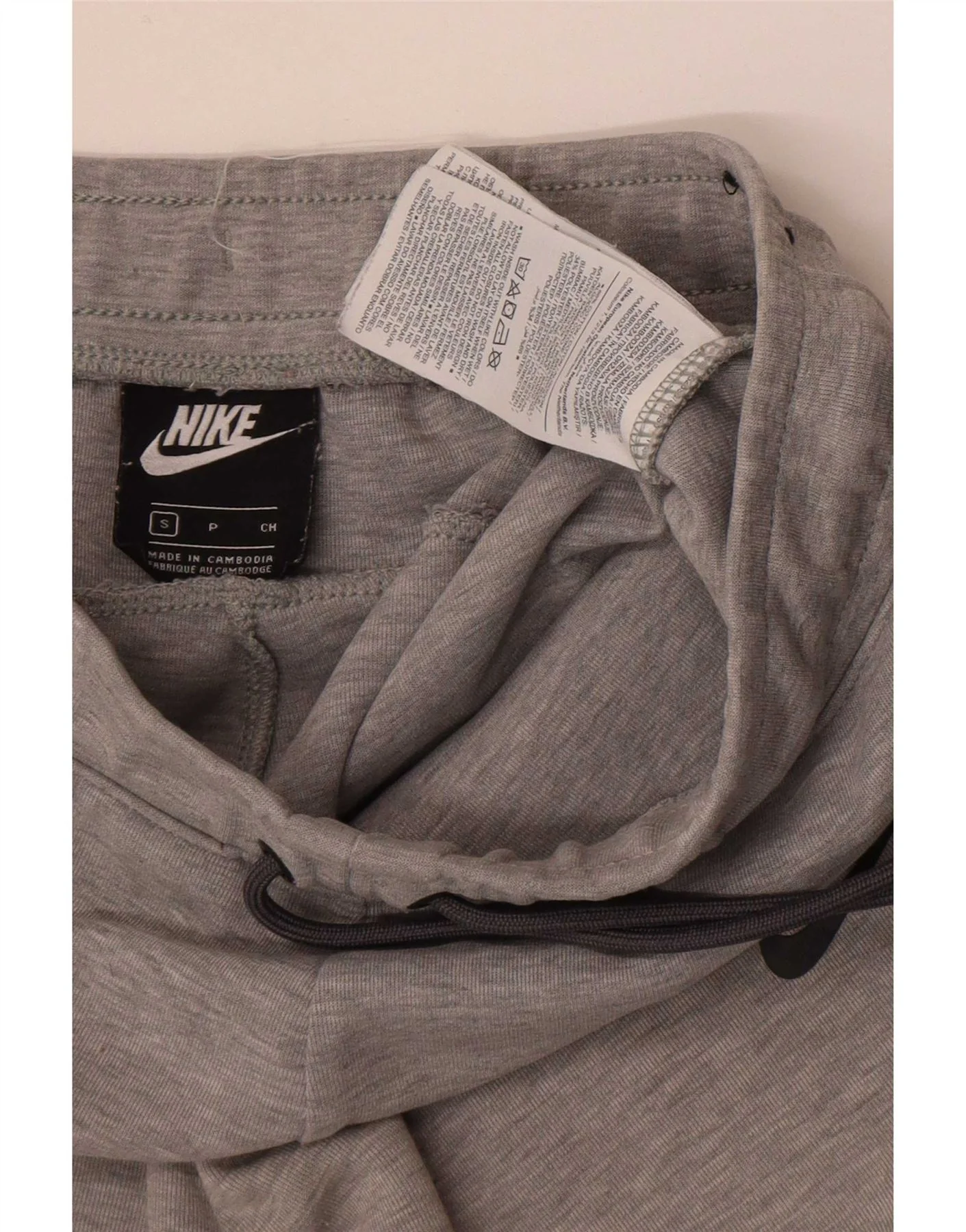 Nike Mens Slim Fit Tracksuit Trousers Joggers Small Grey Colourblock Cotton - Image 4
