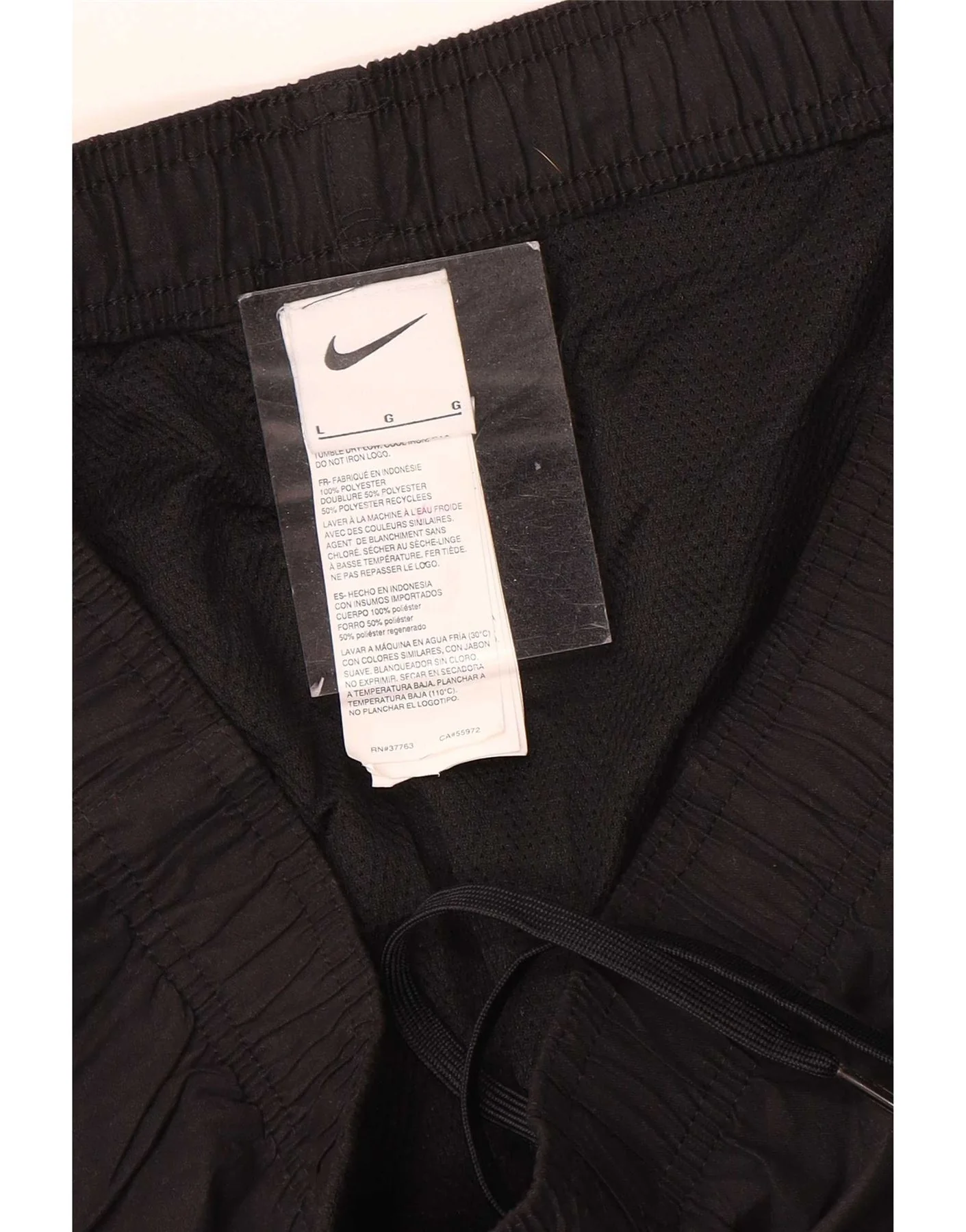 Nike Mens Sport Shorts Large Black Polyester - Image 3