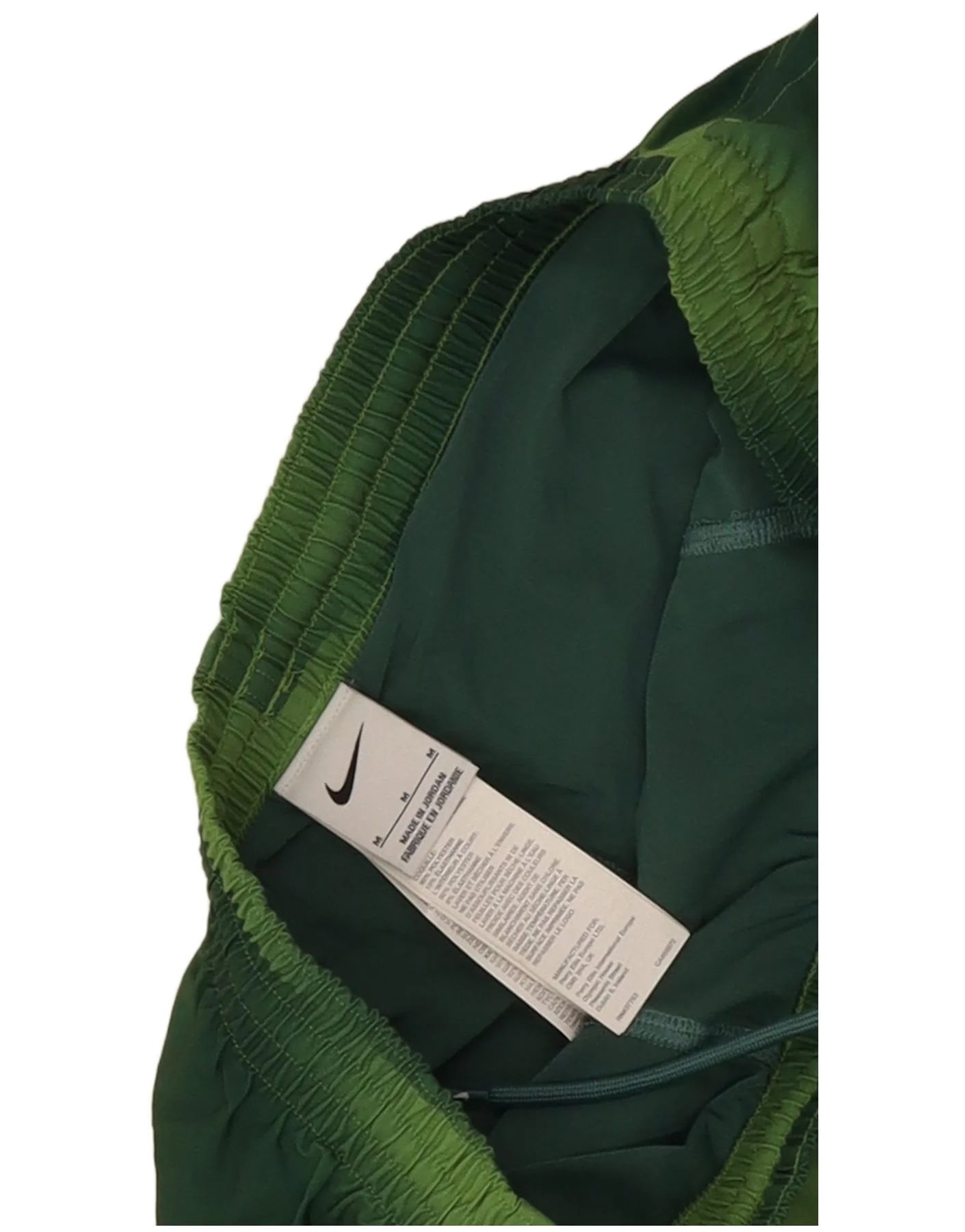 Nike Mens Sport Shorts Medium Green Striped Polyester - Image 4
