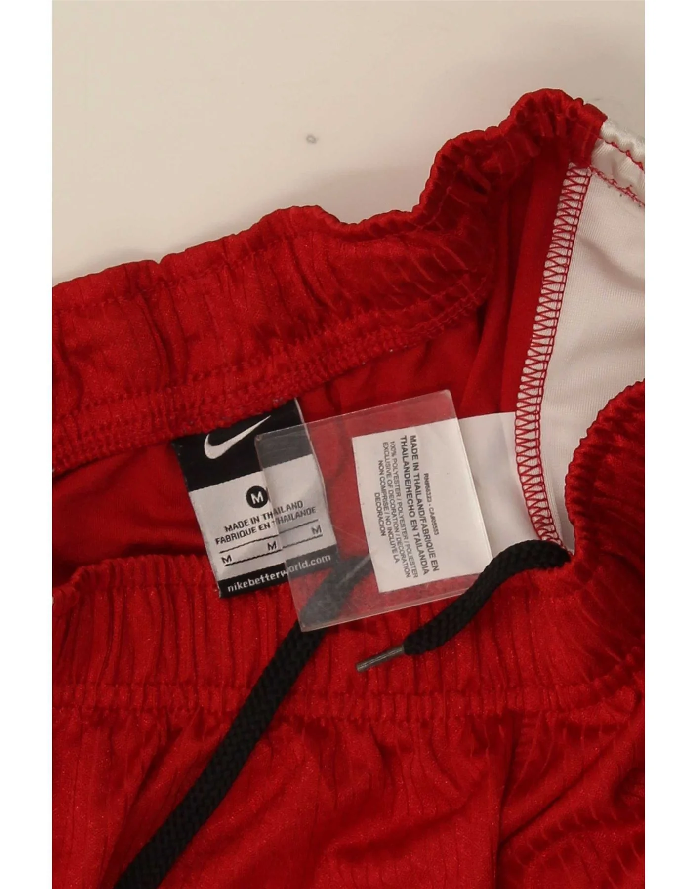 Nike Mens Sport Shorts Medium Red Colourblock Polyester - Image 3